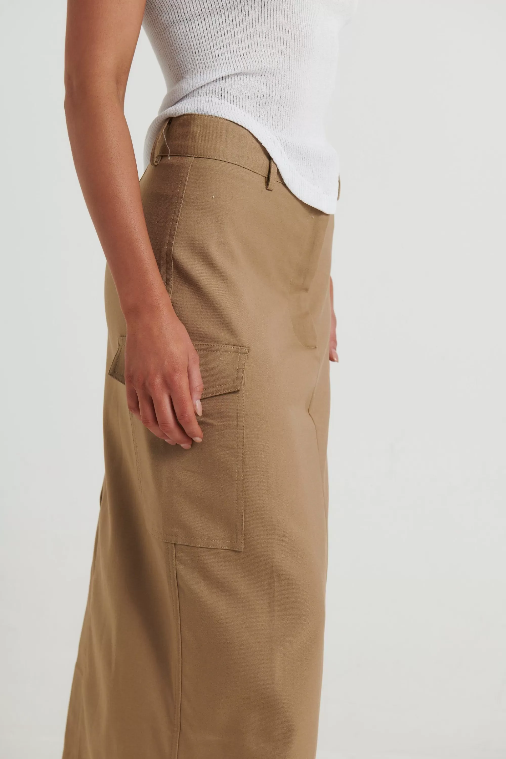 Skirts>M Fashion Alexa Cargo Maxi Skirt Khaki