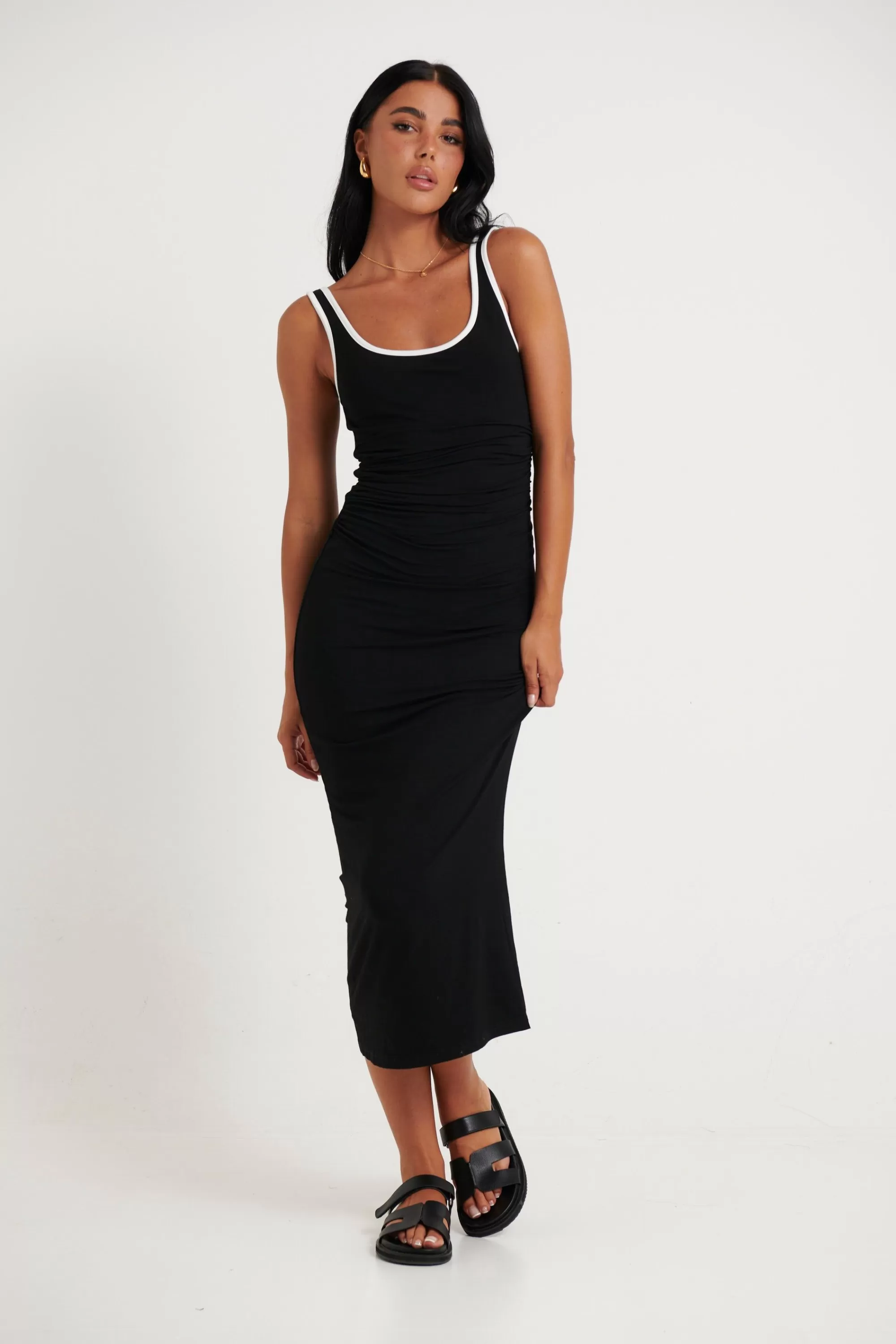 Dresses>Light The Fuze Alida Midi Dress Black