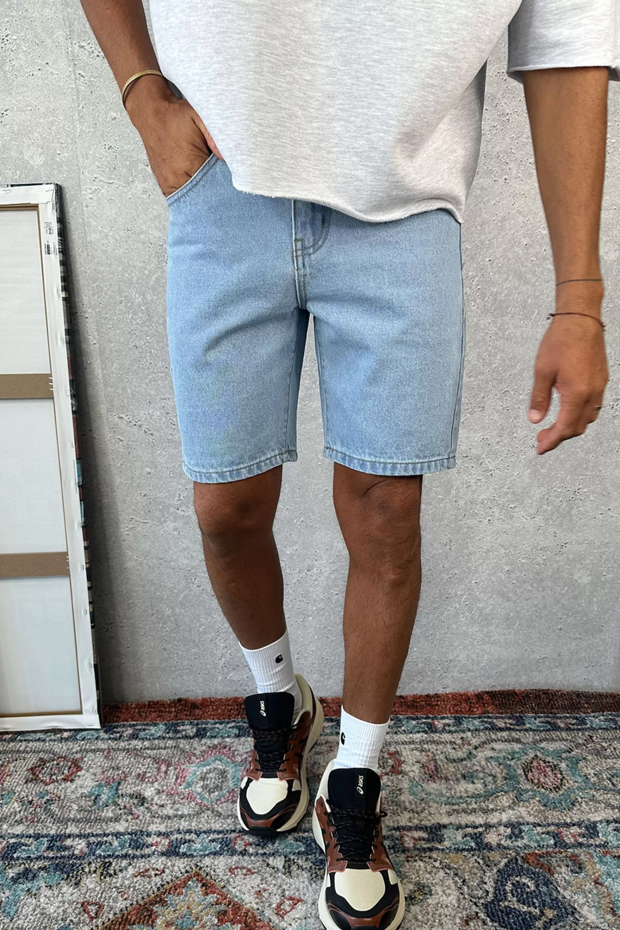 Shorts>Sampson and Taylor Andre Relaxed Denim Short Light