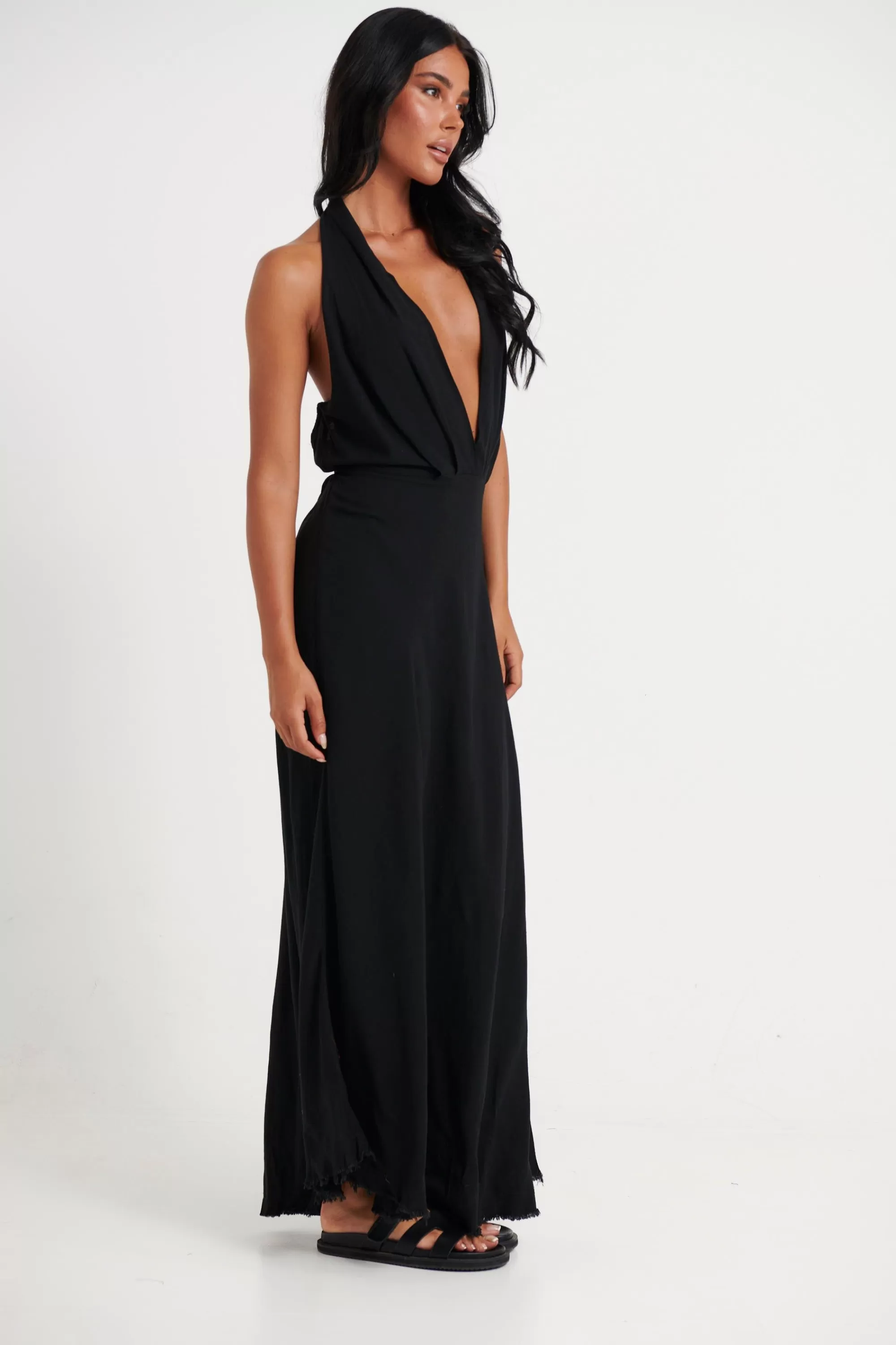 Dresses>qtrendfashion Ari Midi Dress Black