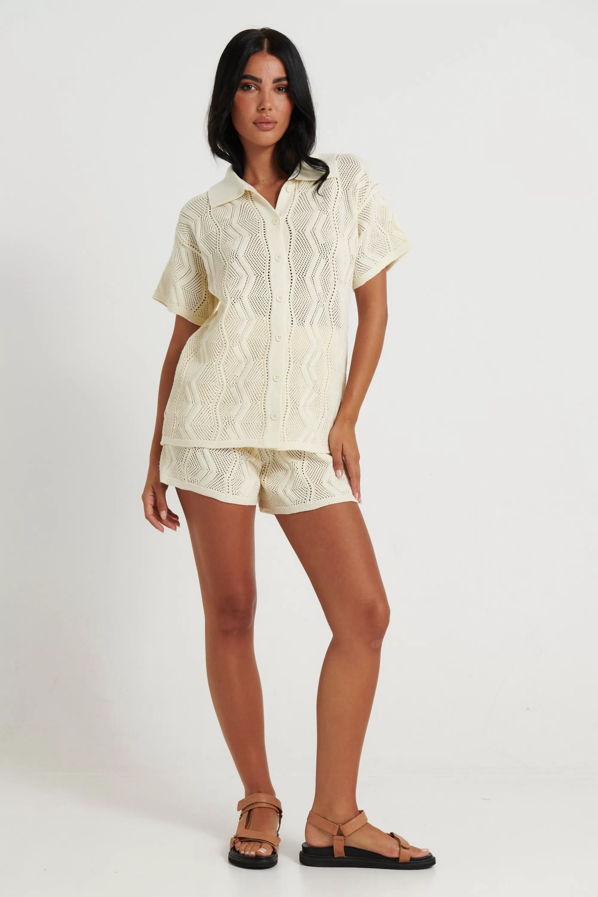 Shirts>Style State Belvie Set Ivory