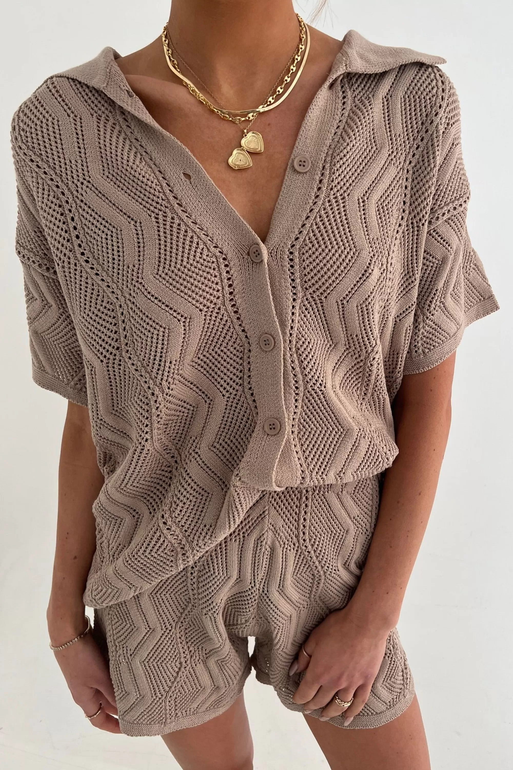 Shirts>Style State Belvie Set Mocha