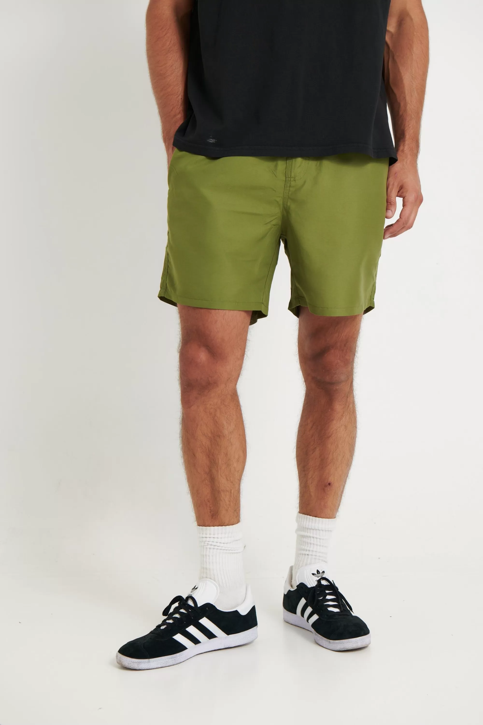 Shorts>Sampson and Taylor Ben Mesh Line Short Khaki - Final Sale