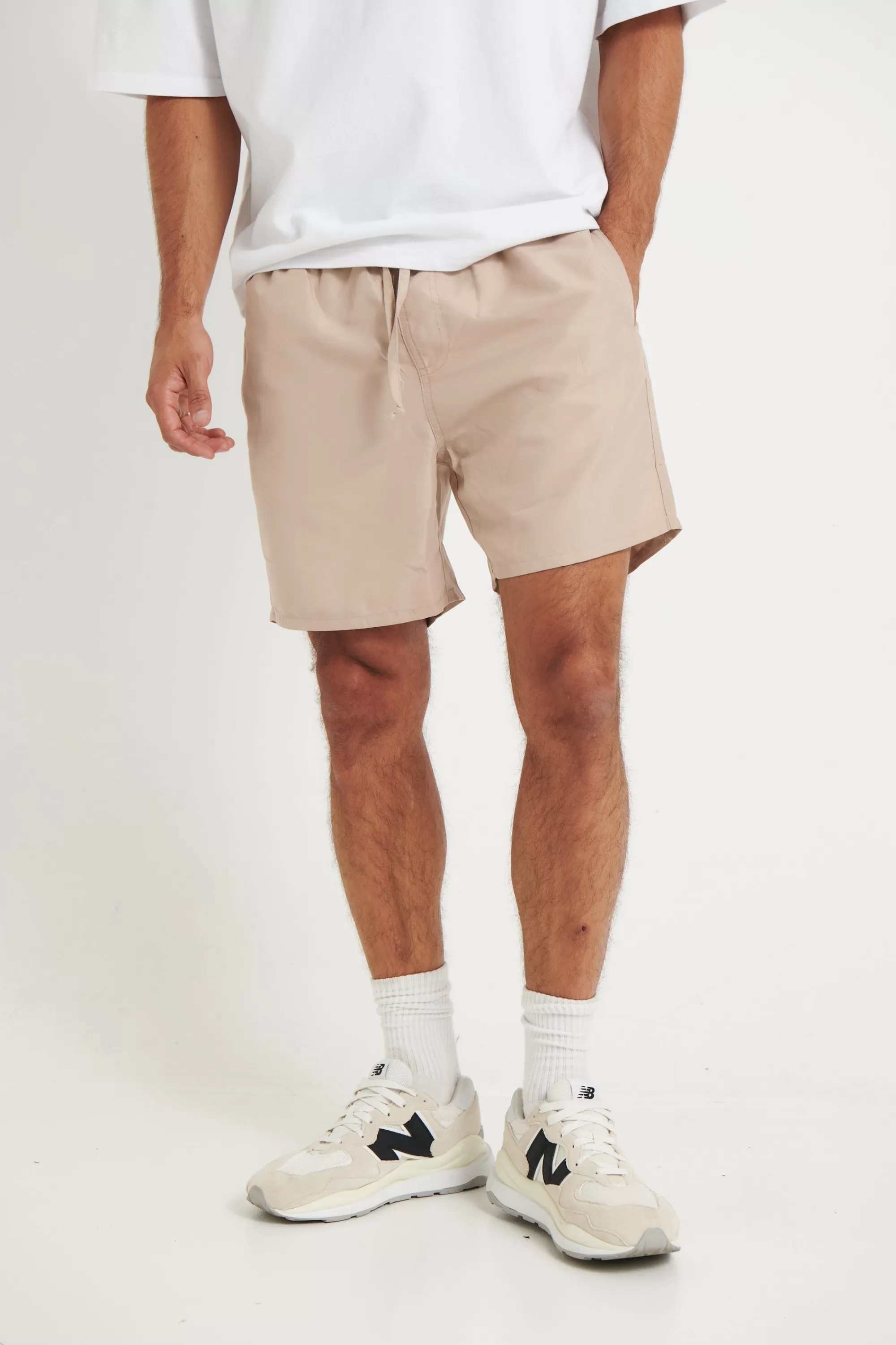 Shorts>Sampson and Taylor Ben Mesh Line Short Sand - Sale