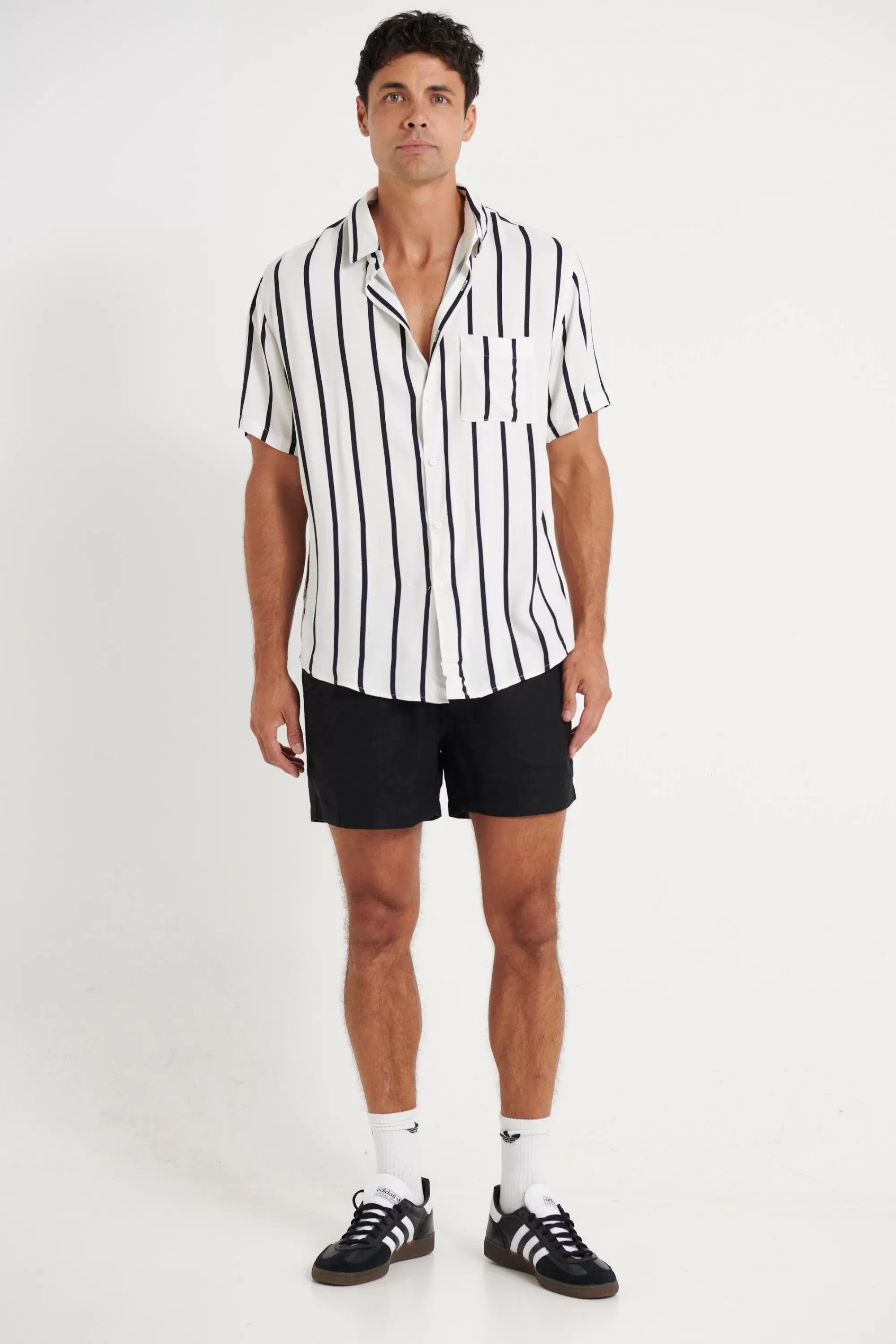 Shorts>Sampson and Taylor Ben Mesh Lined Short Black - Sale