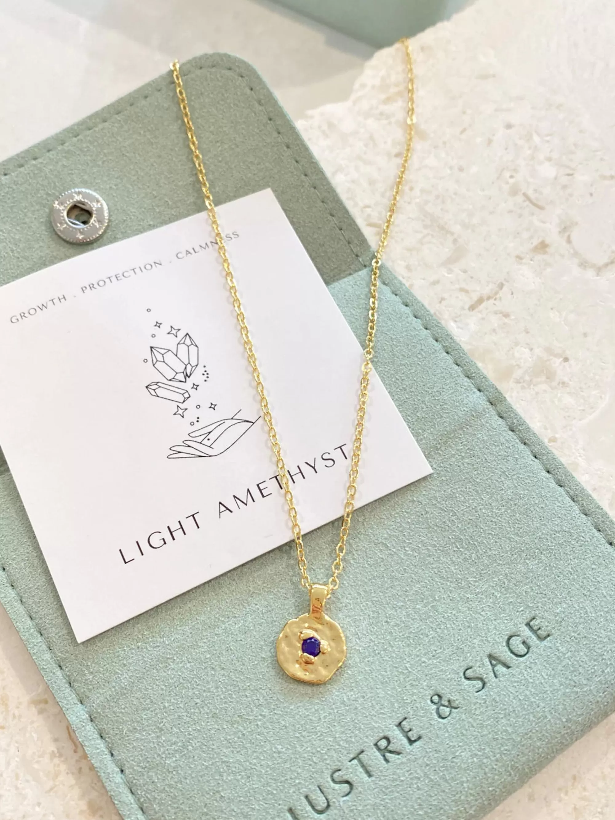 Accessories>Angels Whisper Birthstone 18K Gold Plated Necklace - June