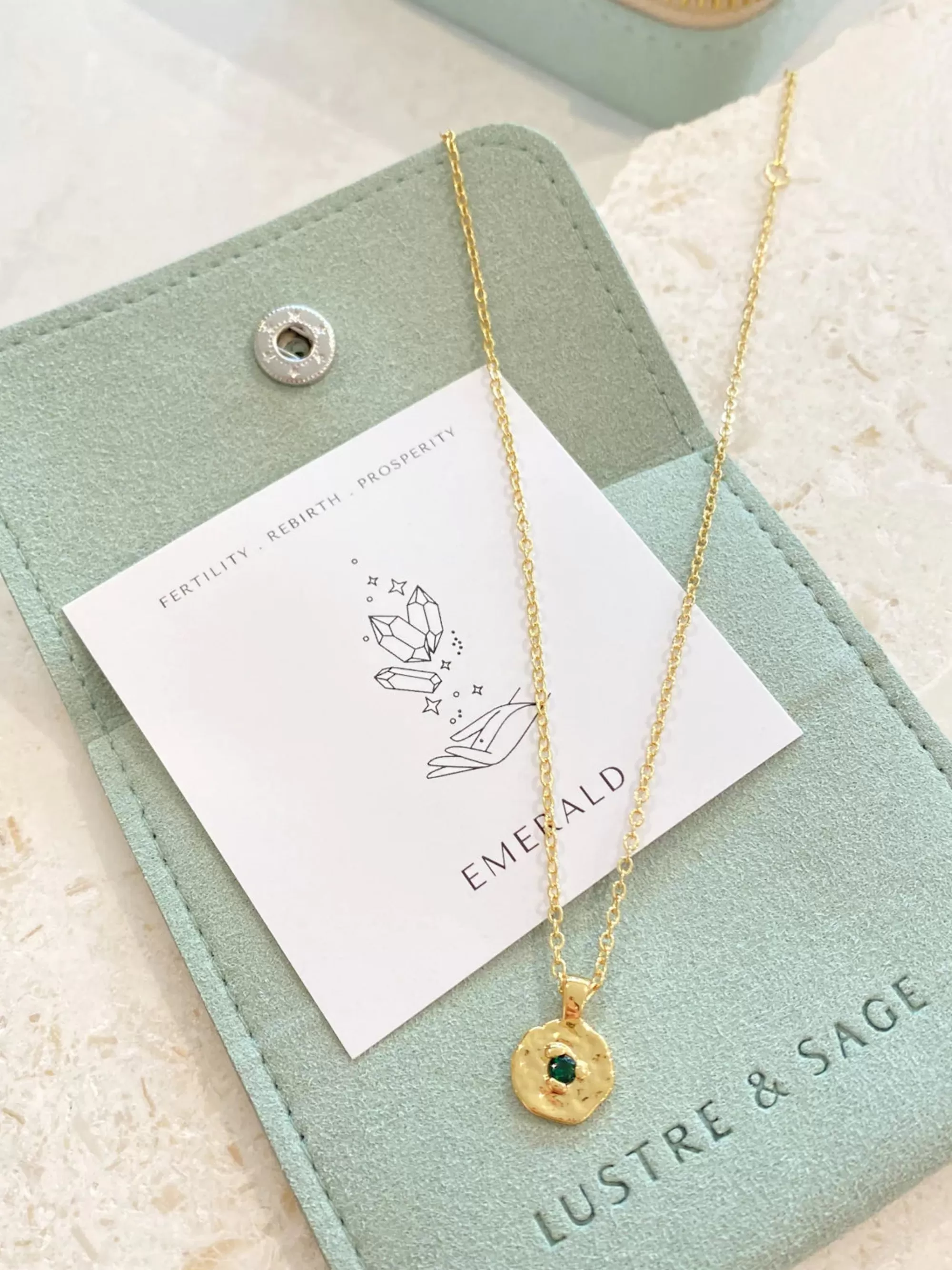 Accessories>Angels Whisper Birthstone 18K Gold Plated Necklace - May