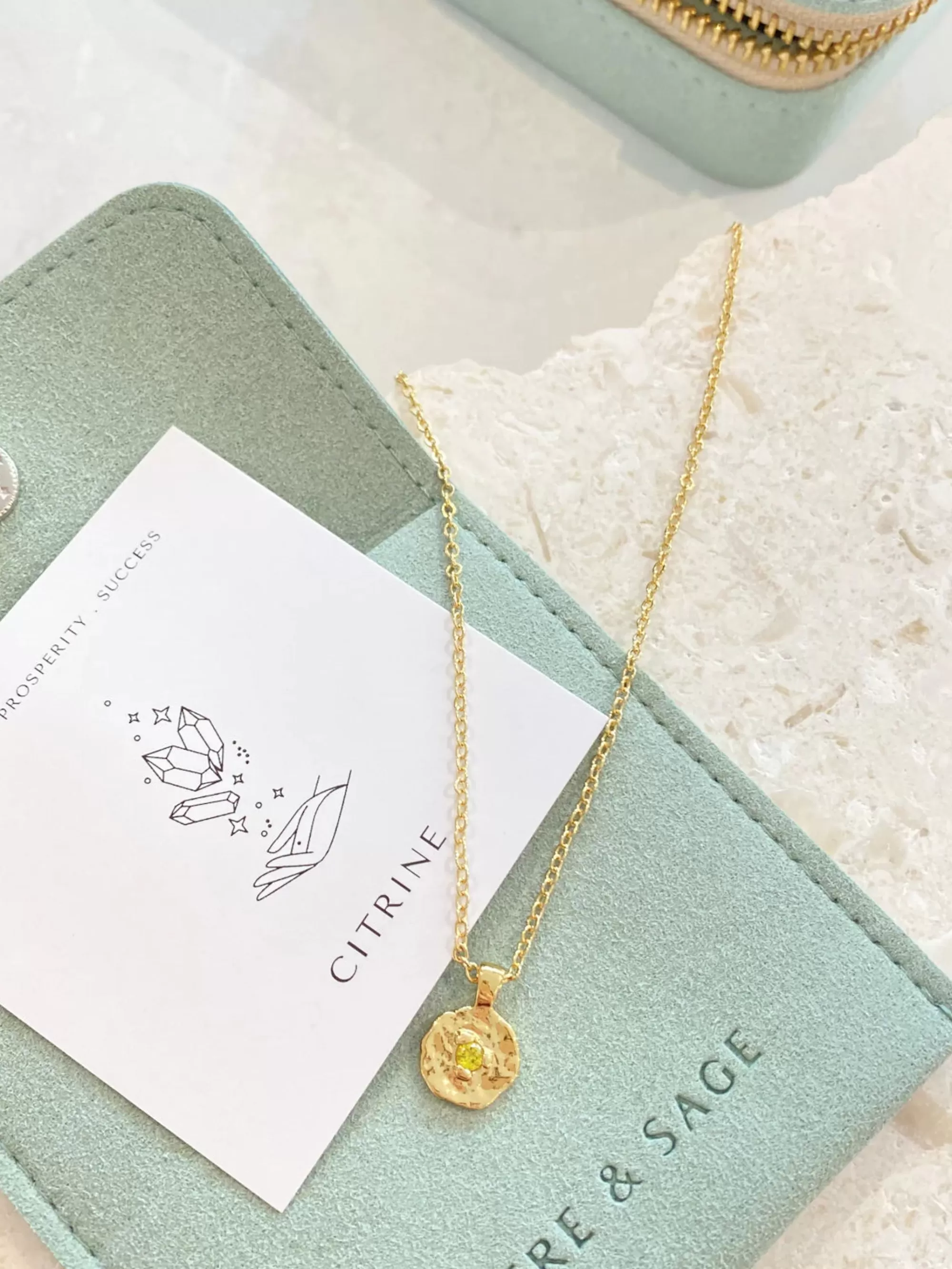 Accessories>Angels Whisper Birthstone 18K Gold Plated Necklace - November