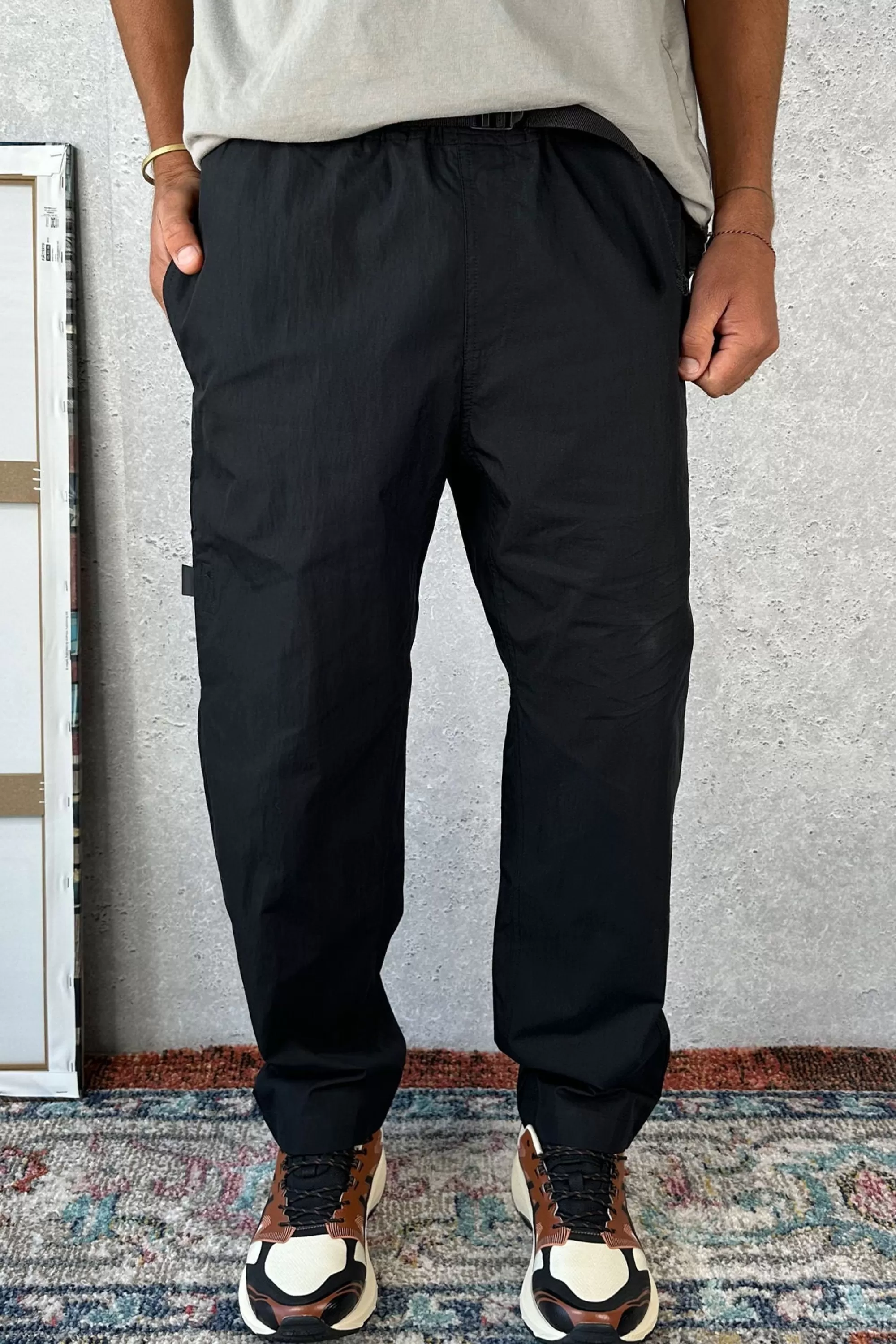 Pants>Sampson and Taylor Charlie Baggy Nylon Pant Black