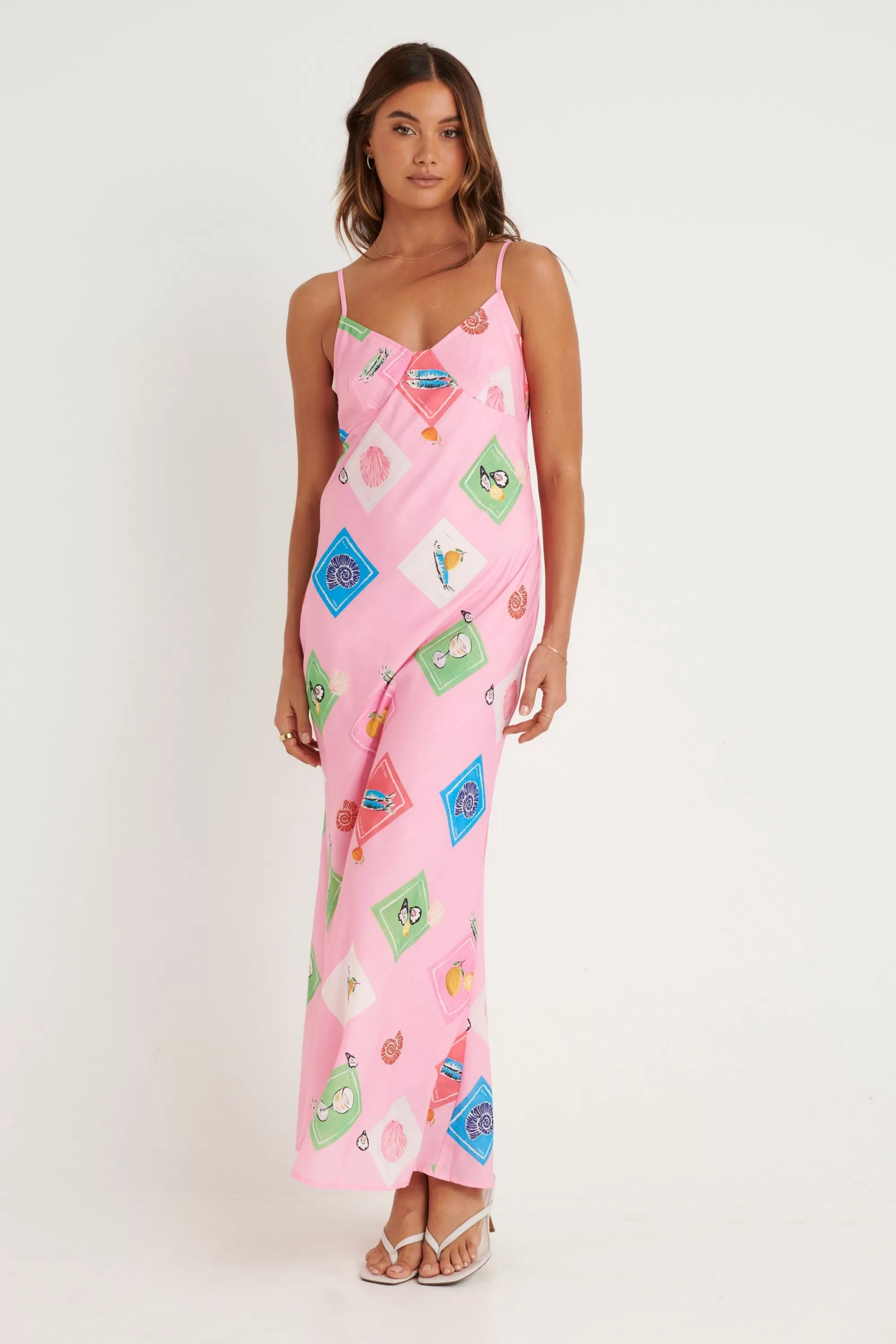 Dresses>By Frankie Cindy Maxi Dress Pink - Final Sale