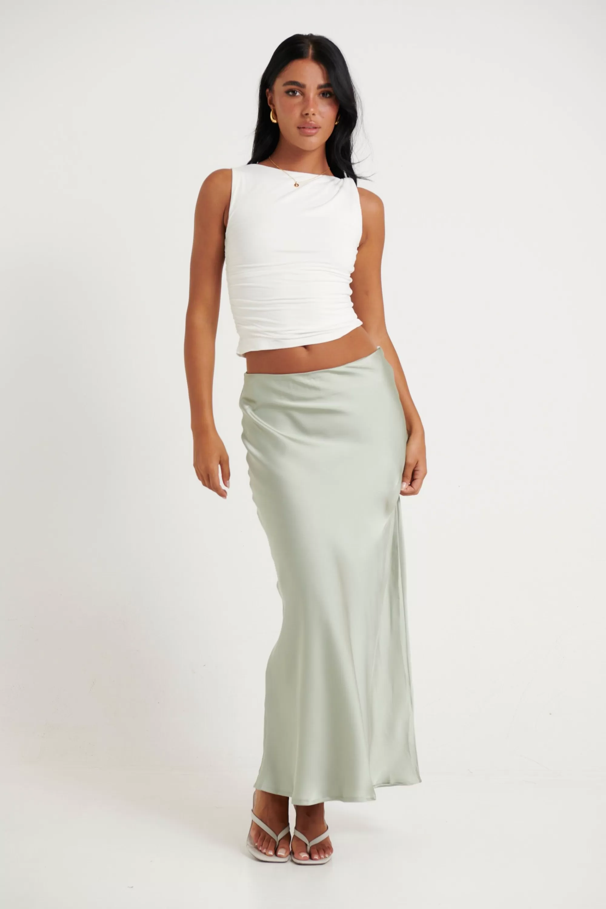 Skirts>rumor Dove Midi Skirt Sage