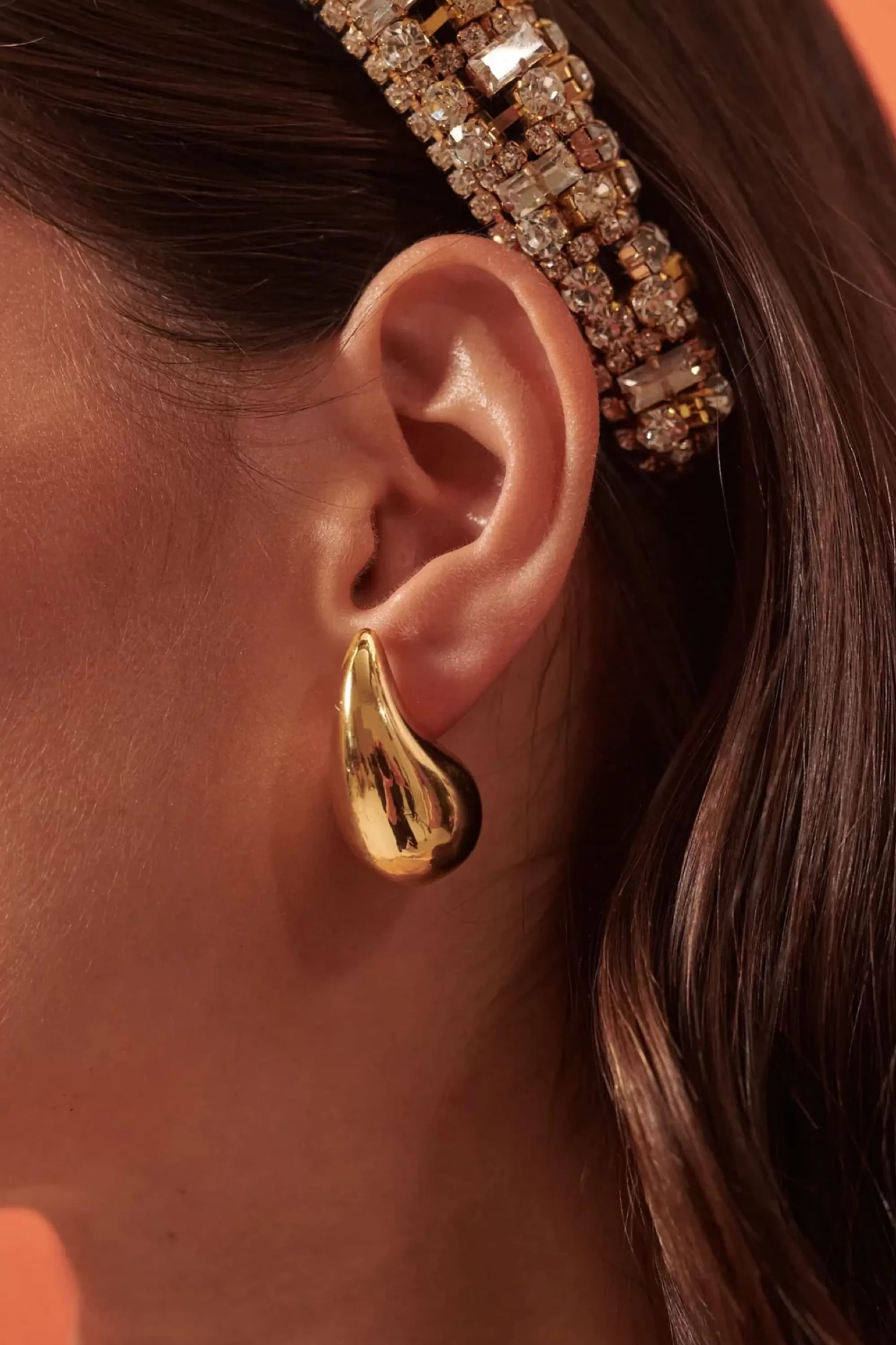 Accessories>Angel Whispers Droplet Gold Plated Earrings