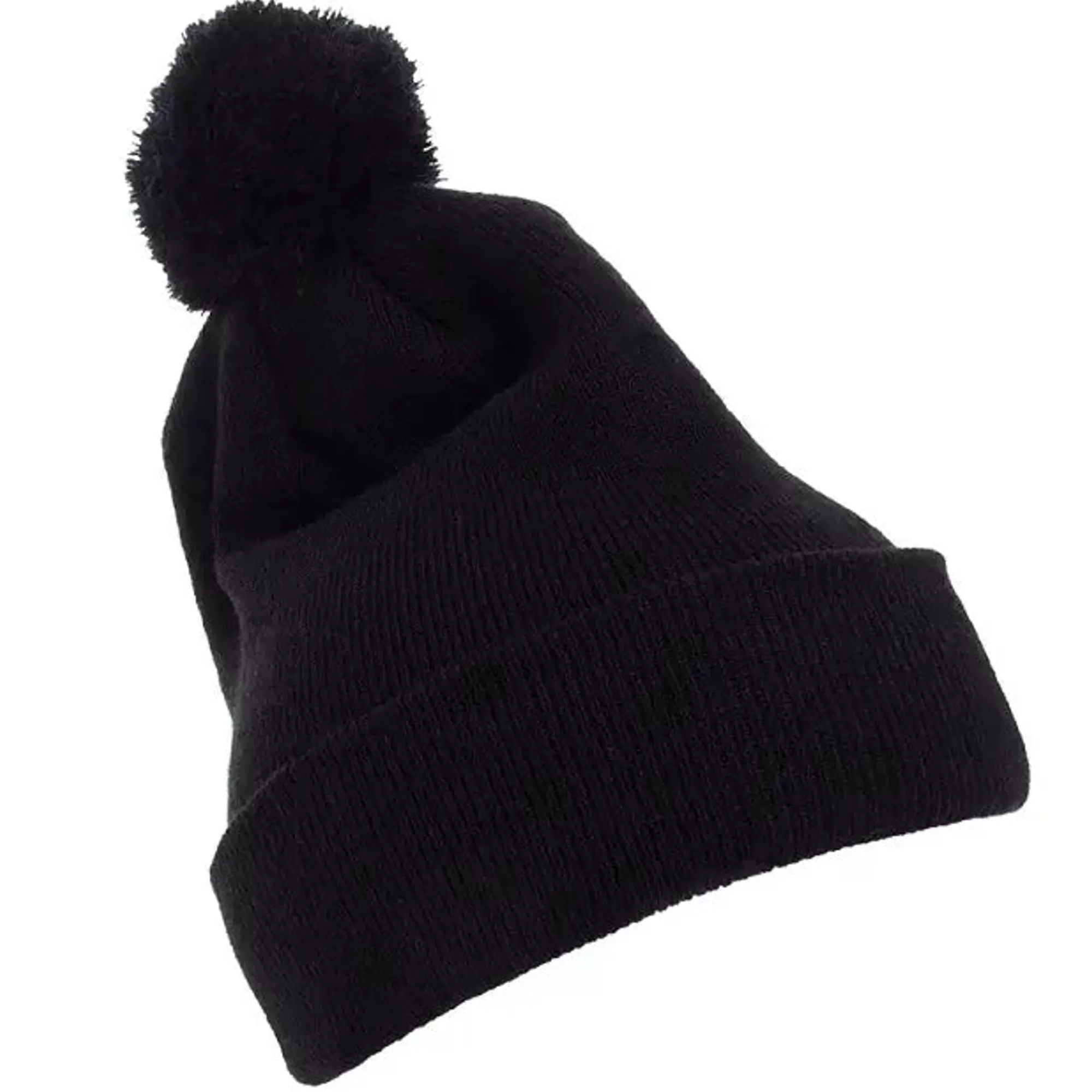 Headwear>Flexfit Pom Pom Beanie Black