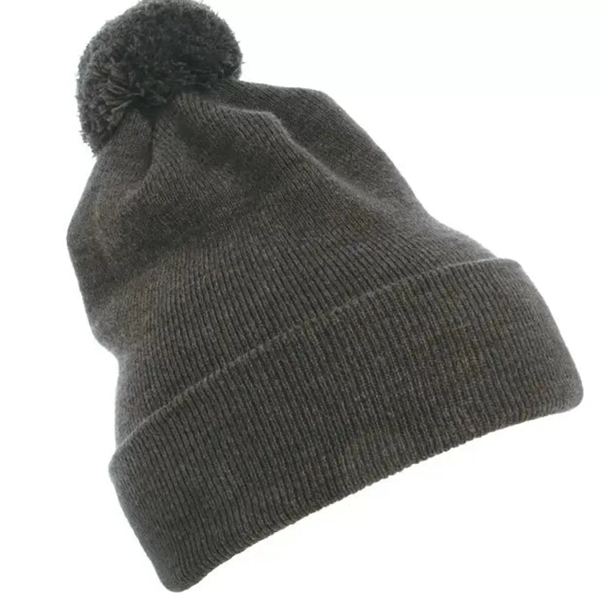 Headwear>Flexfit Pom Pom Beanie Dark Grey