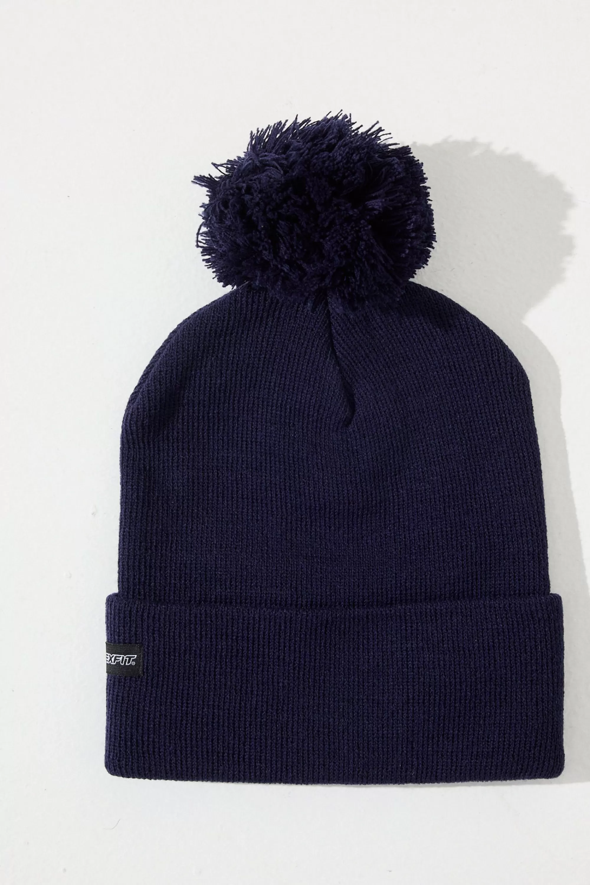 Headwear>Flexfit Pom Pom Beanie Navy