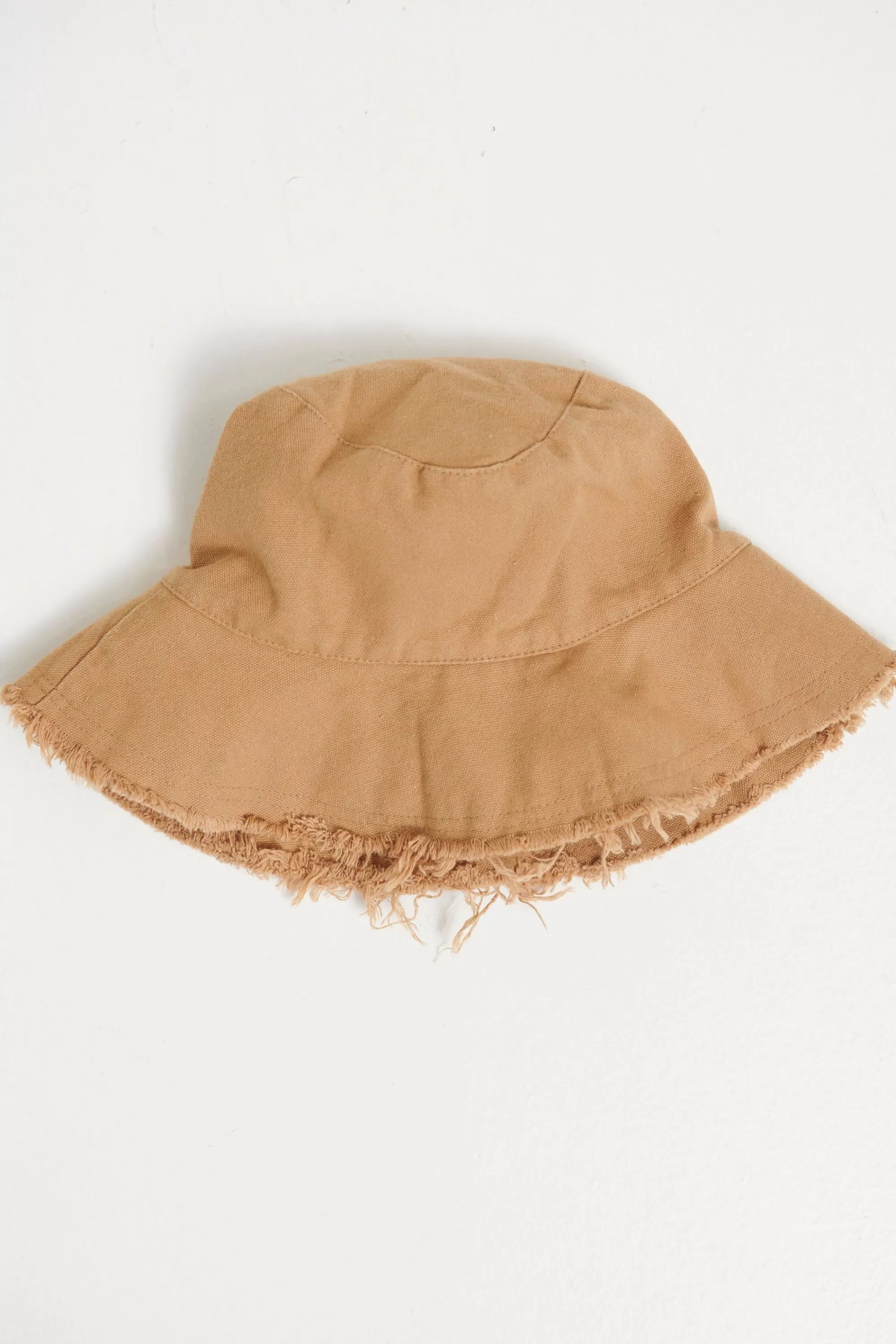 Headwear>Label Levverage Frayed Bucket Hat Tan