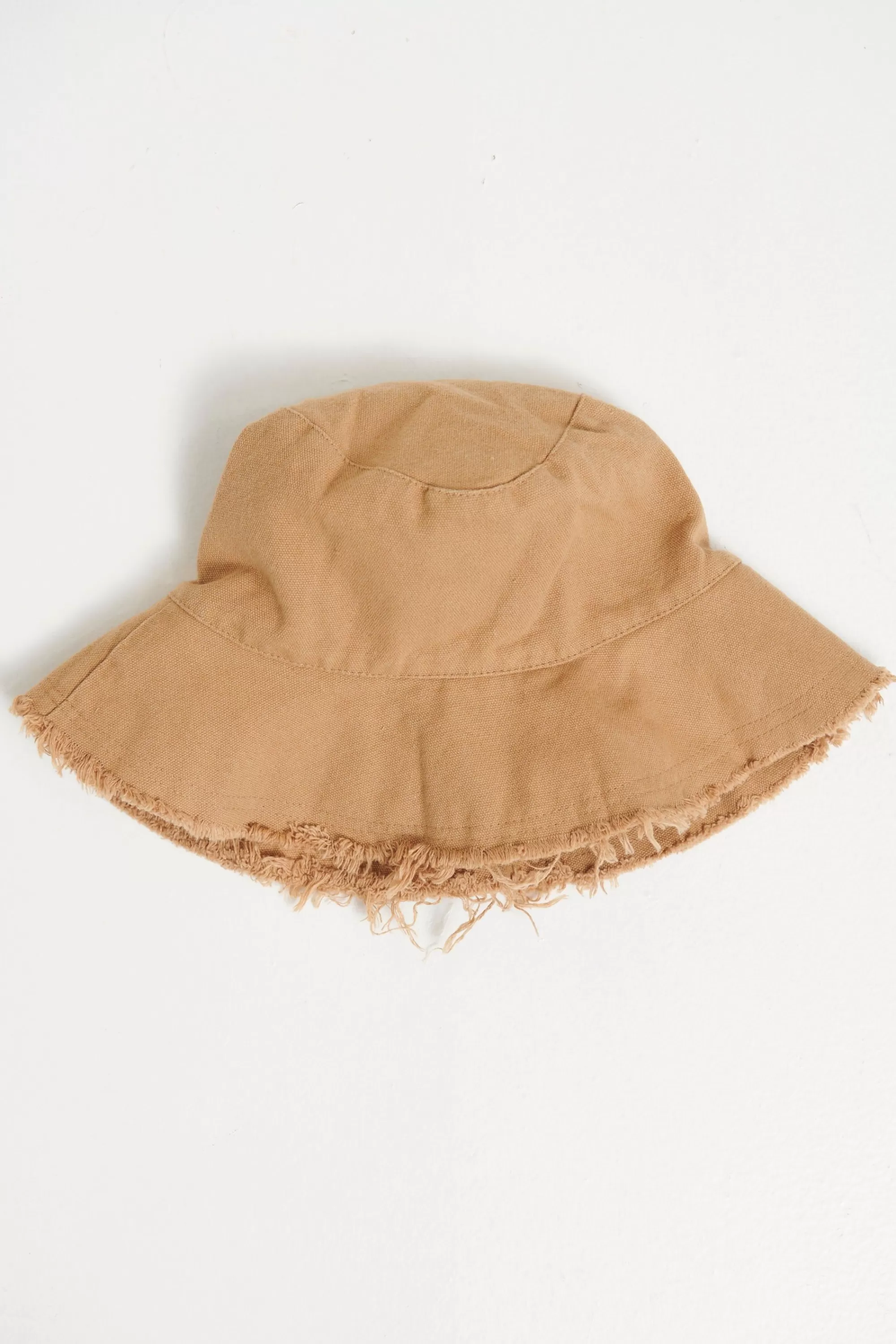 Headwear>Label Levverage Frayed Bucket Hat Tan