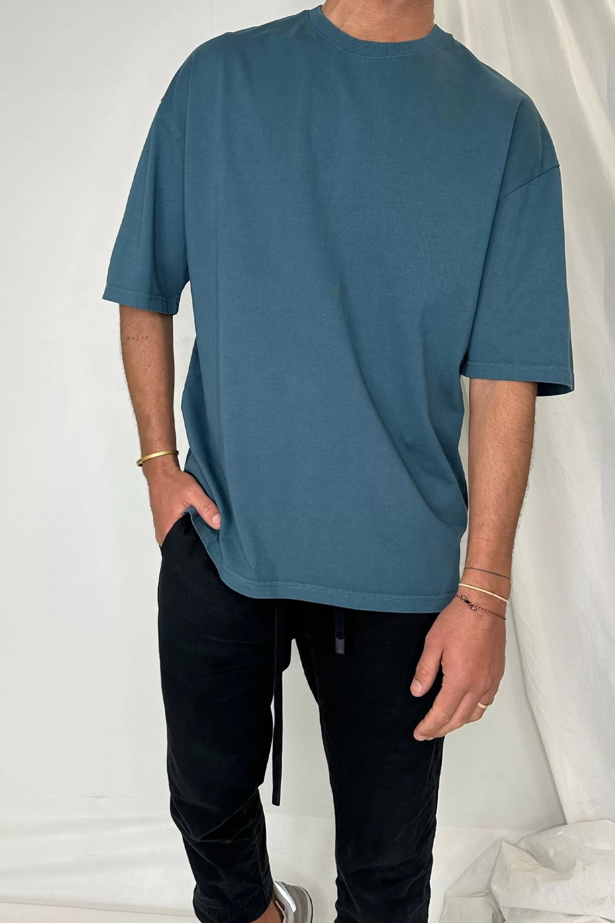 Tees>Sampson and Taylor Joel Heavyweight Box Tee Emerald