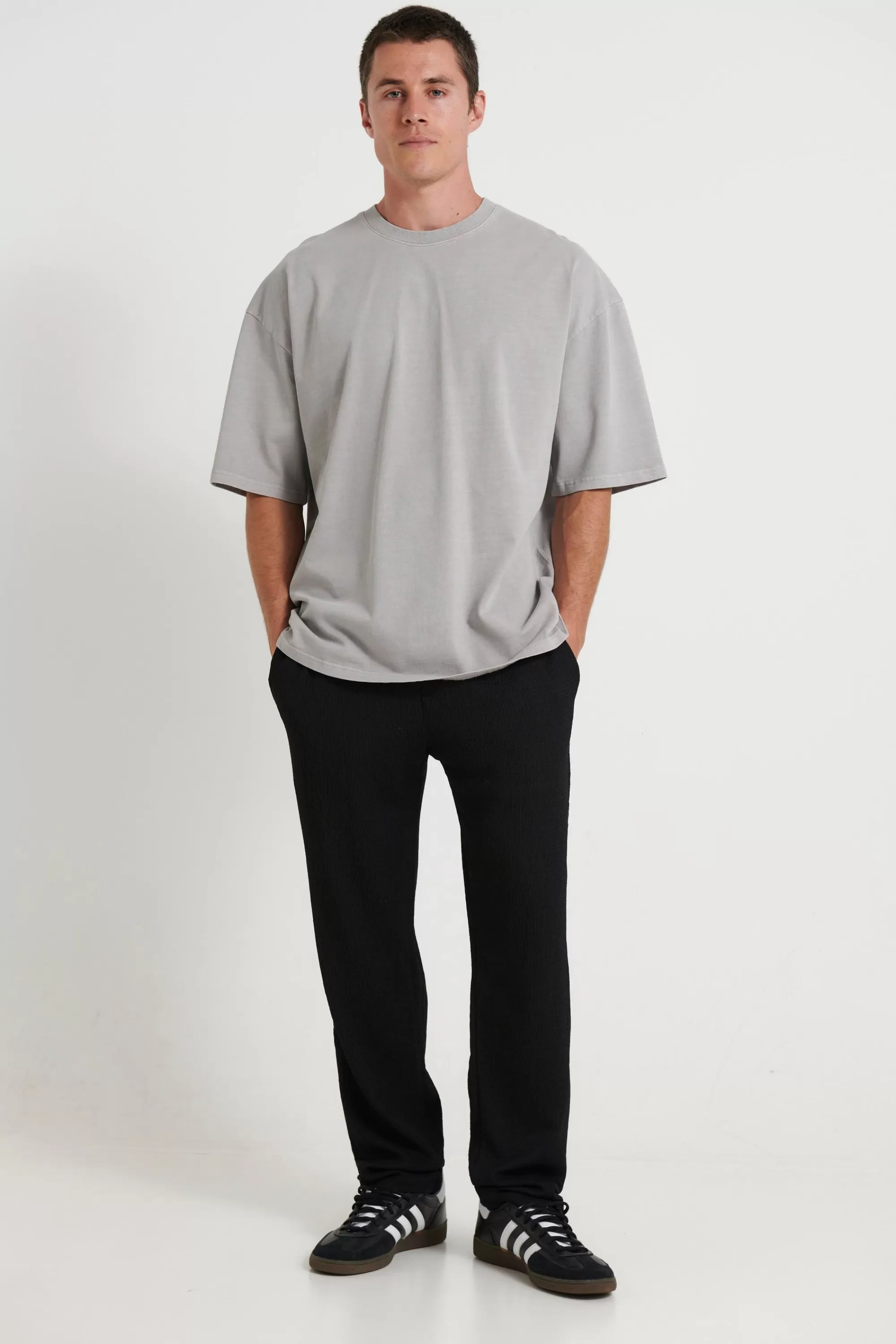 Tees>Sampson and Taylor Joel Heavyweight Box Tee Grey