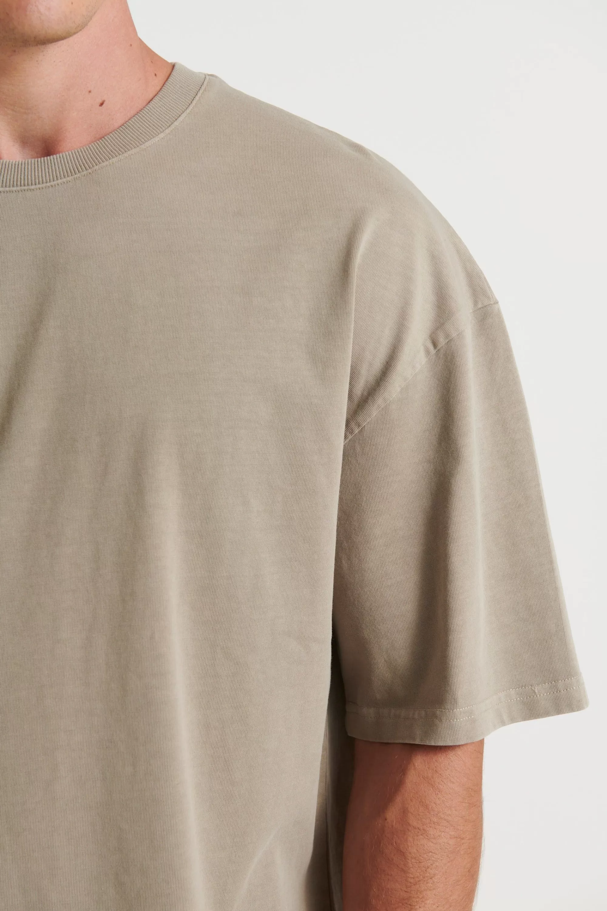 Tees>Sampson and Taylor Joel Heavyweight Box Tee Stone