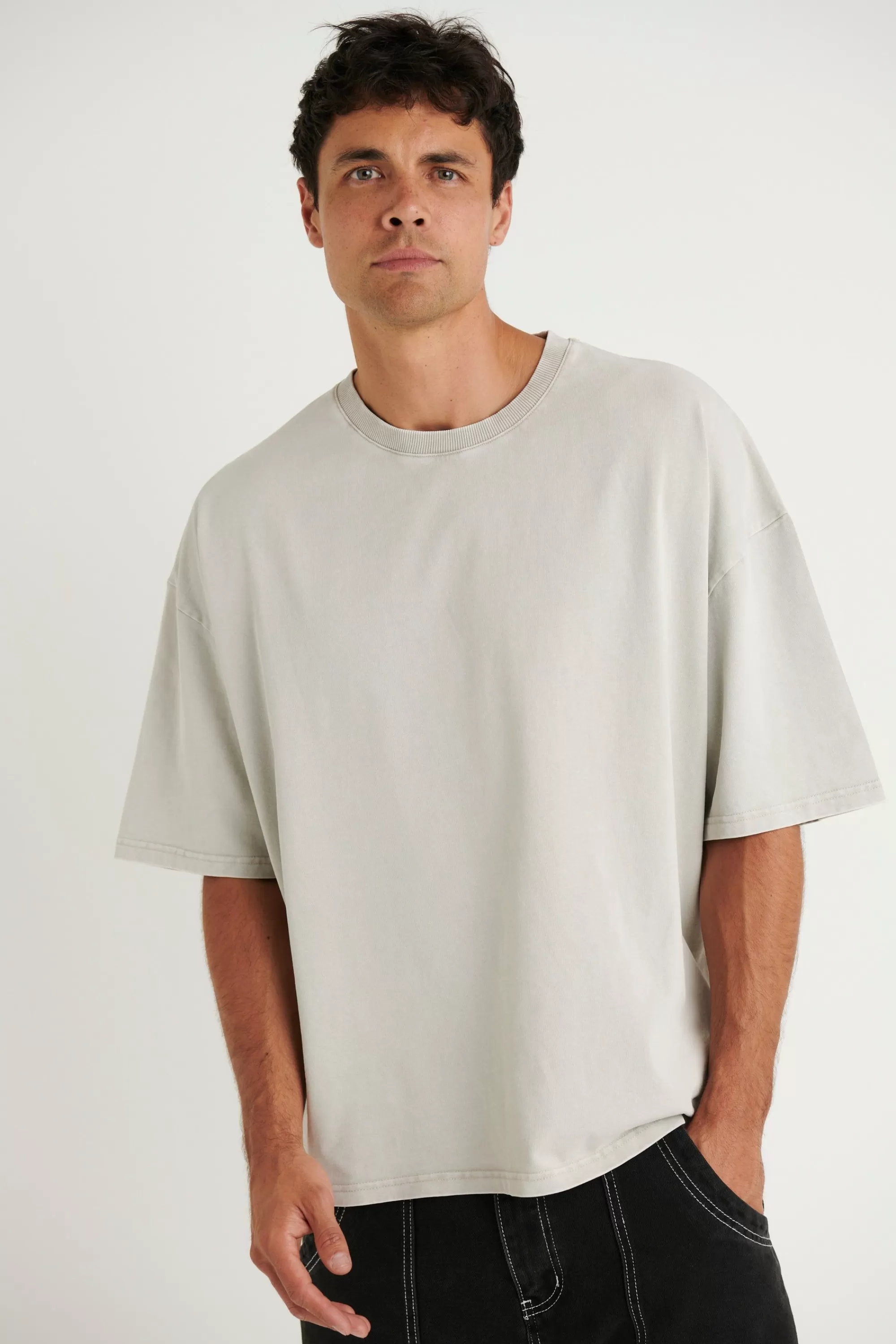 Tees>Sampson and Taylor Jordan Crop Tee Grey