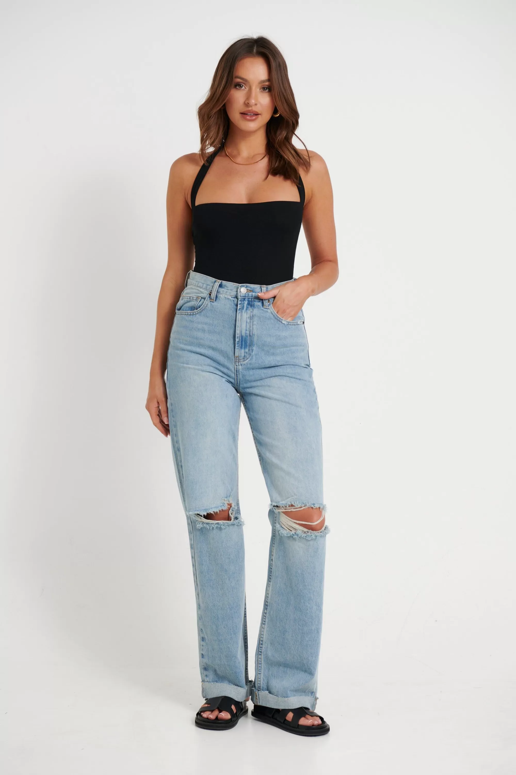 Bodysuits>Bayse Karlita Bodysuit Black