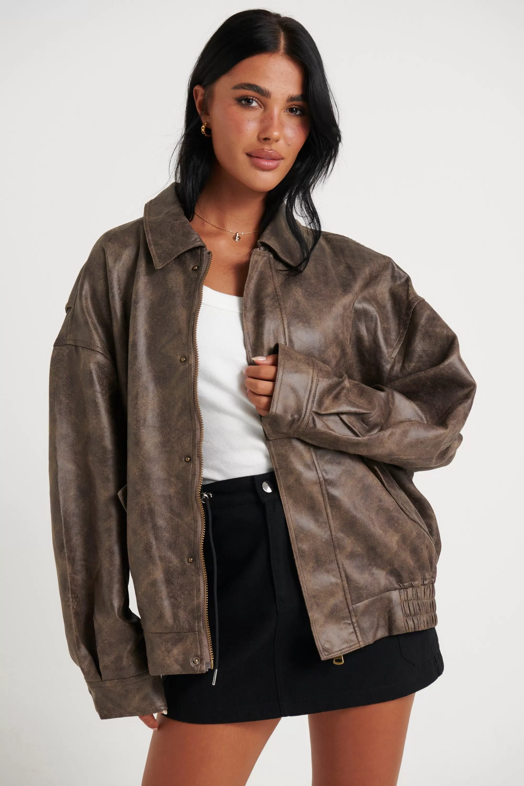 Jackets & Blazers>Lioness Kenny Bomber Chocolate