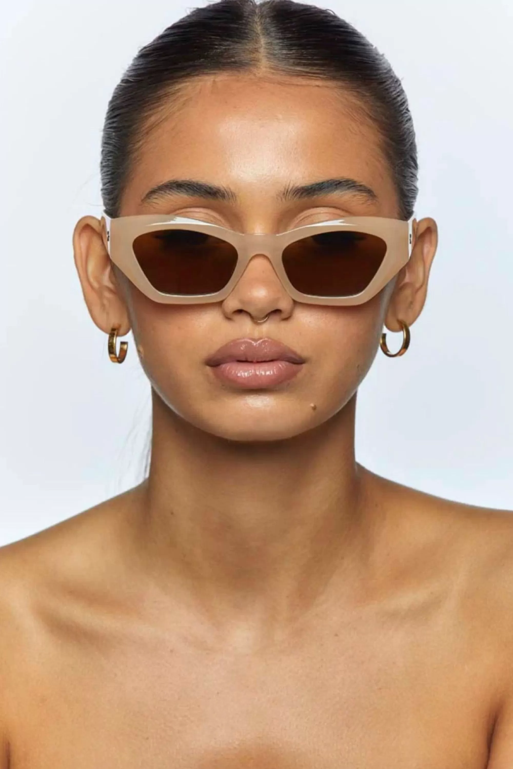 Sunglasses>Peta+ Jain Lana Sunglasses Peach/Brown