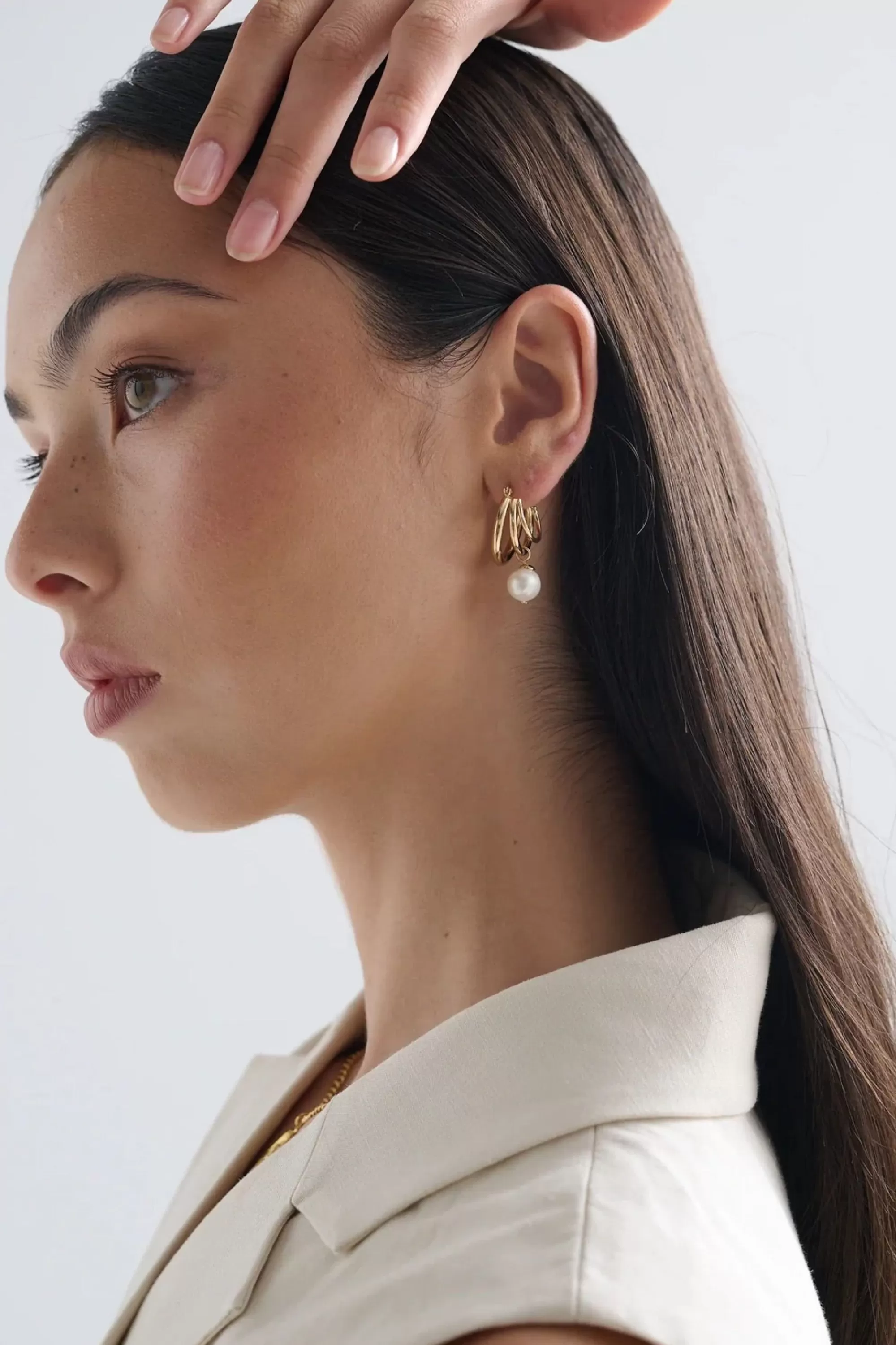 Accessories>Angels Whisper Leona Pearl Gold Plater Earrings