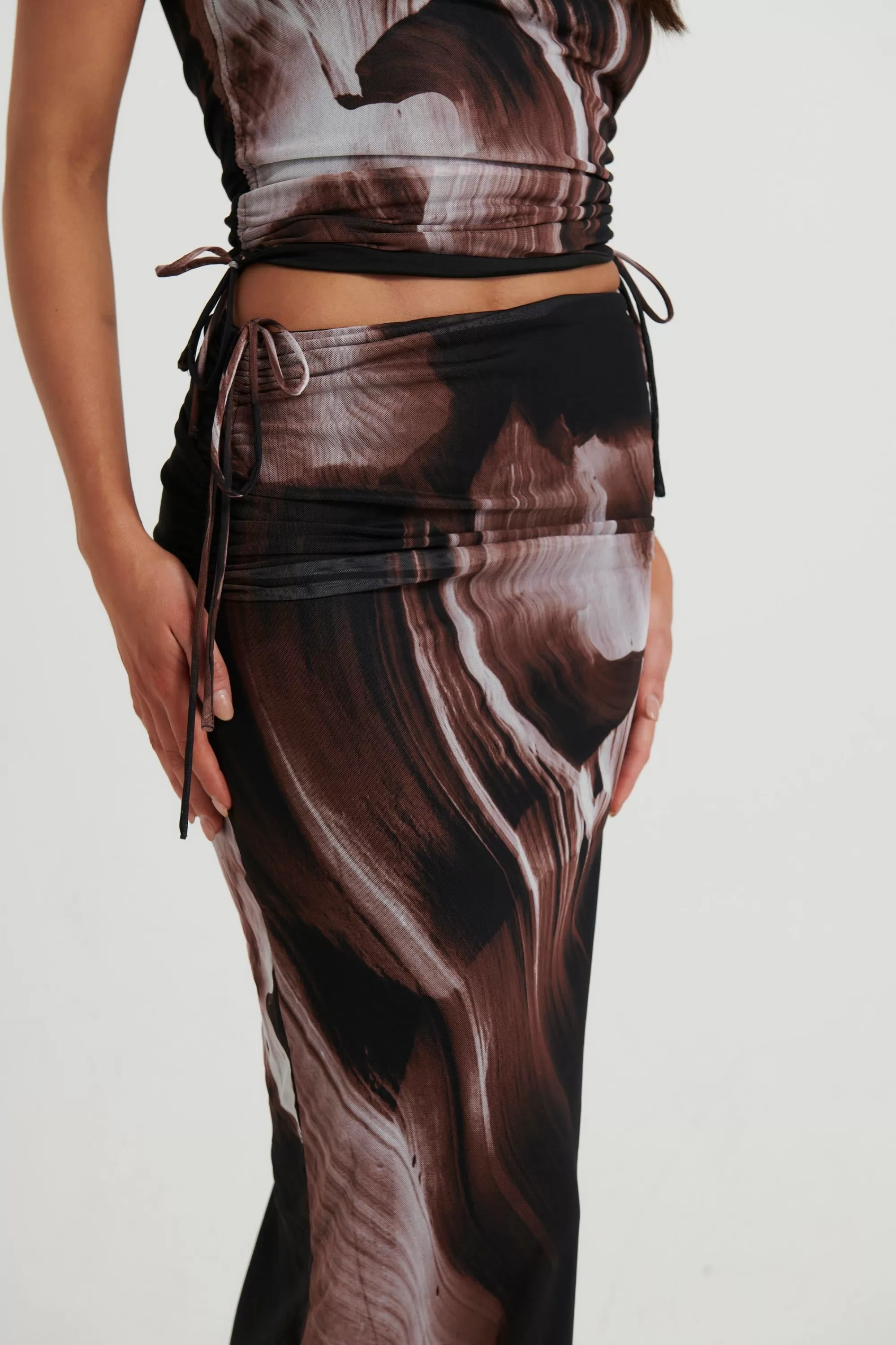 Sets>Light The Fuze Livia Maxi Skirt Cocoa