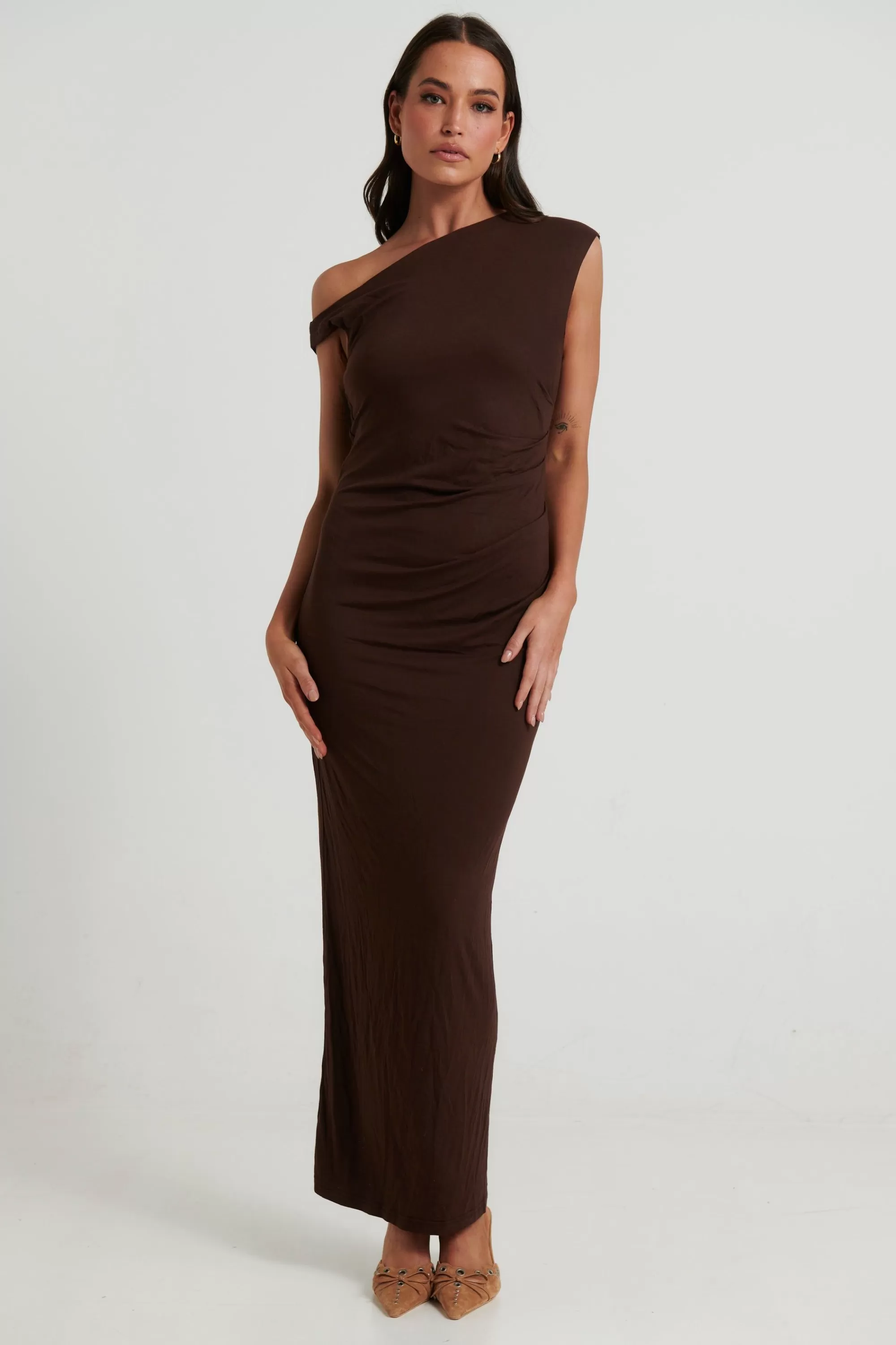 Dresses>M Fashion Maia Maxi Dress Walnut