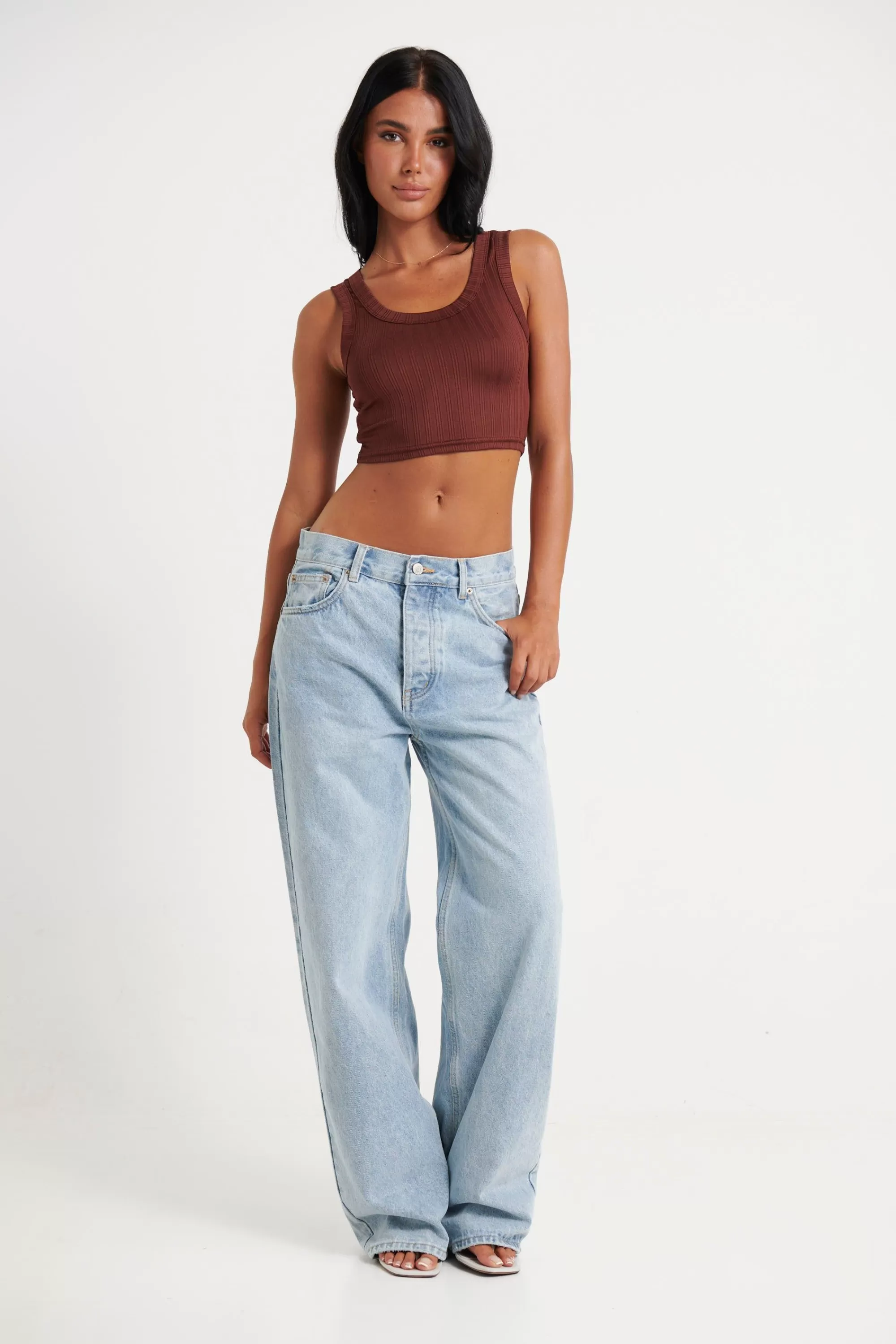 Tops>Sasha u0026 Indikah Mandy Crop Chocolate