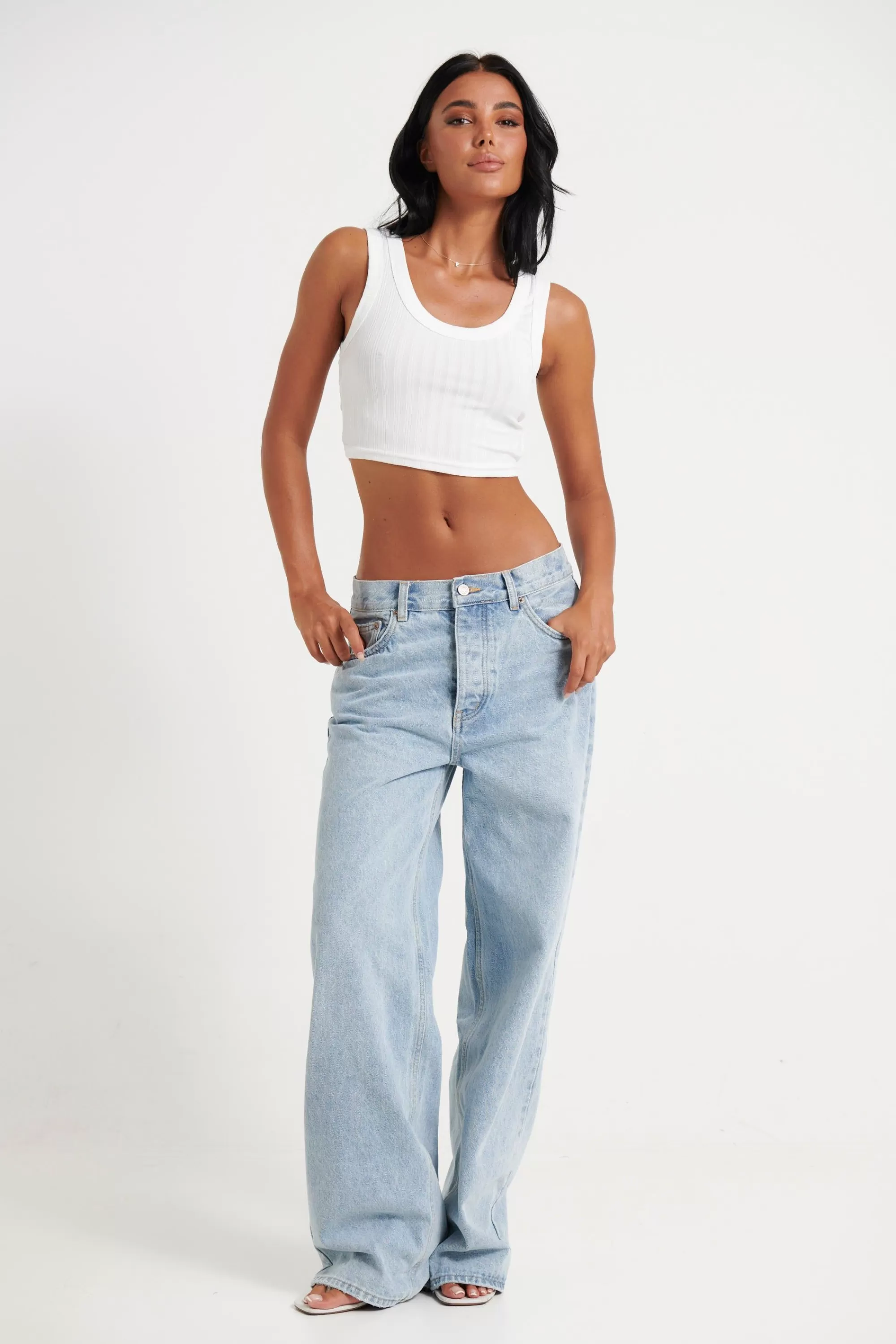 Tops>Sasha u0026 Indikah Mandy Crop White