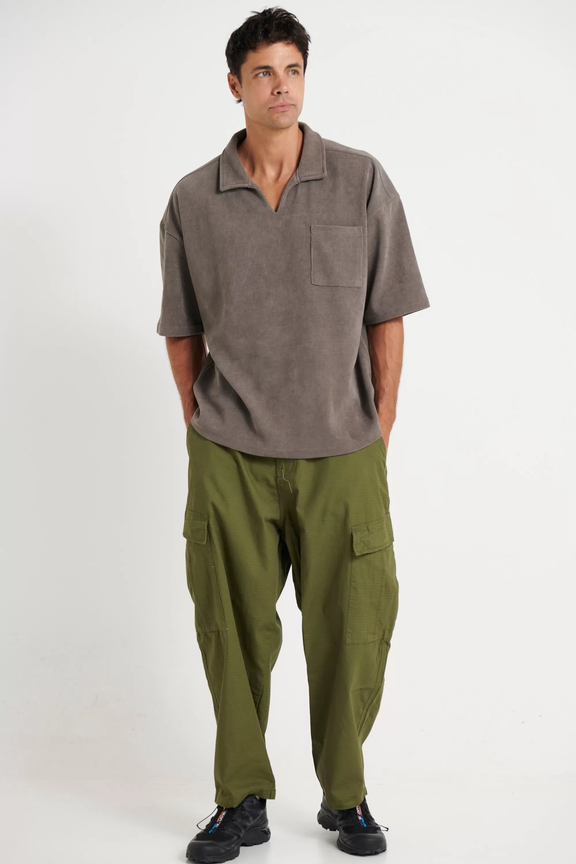 Pants>Sampson and Taylor Miller Baggy Cargo Pant Khaki