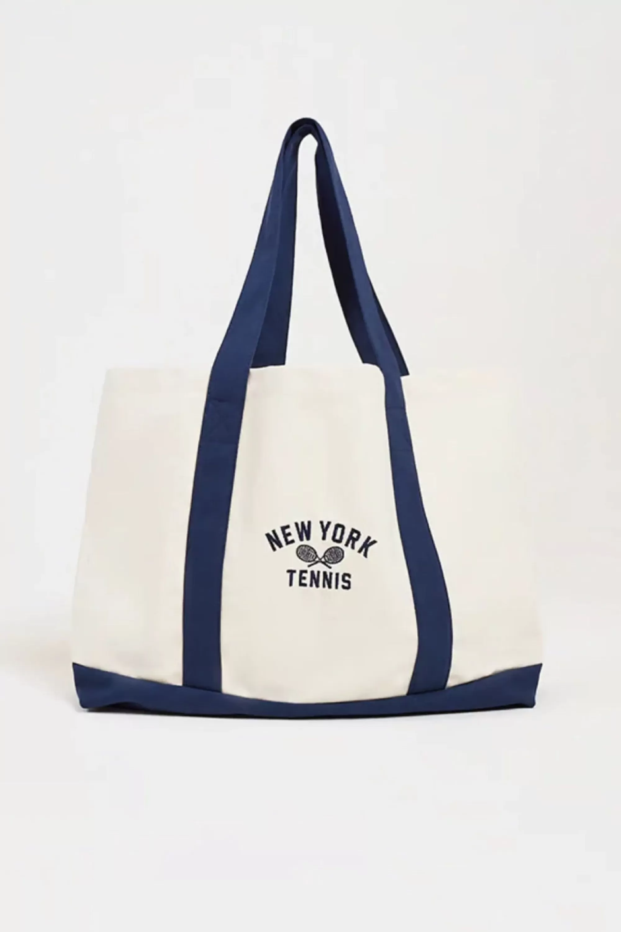 Bags & Shoes>Seven7 New York Tennis Tote Bag Ivory/Navy