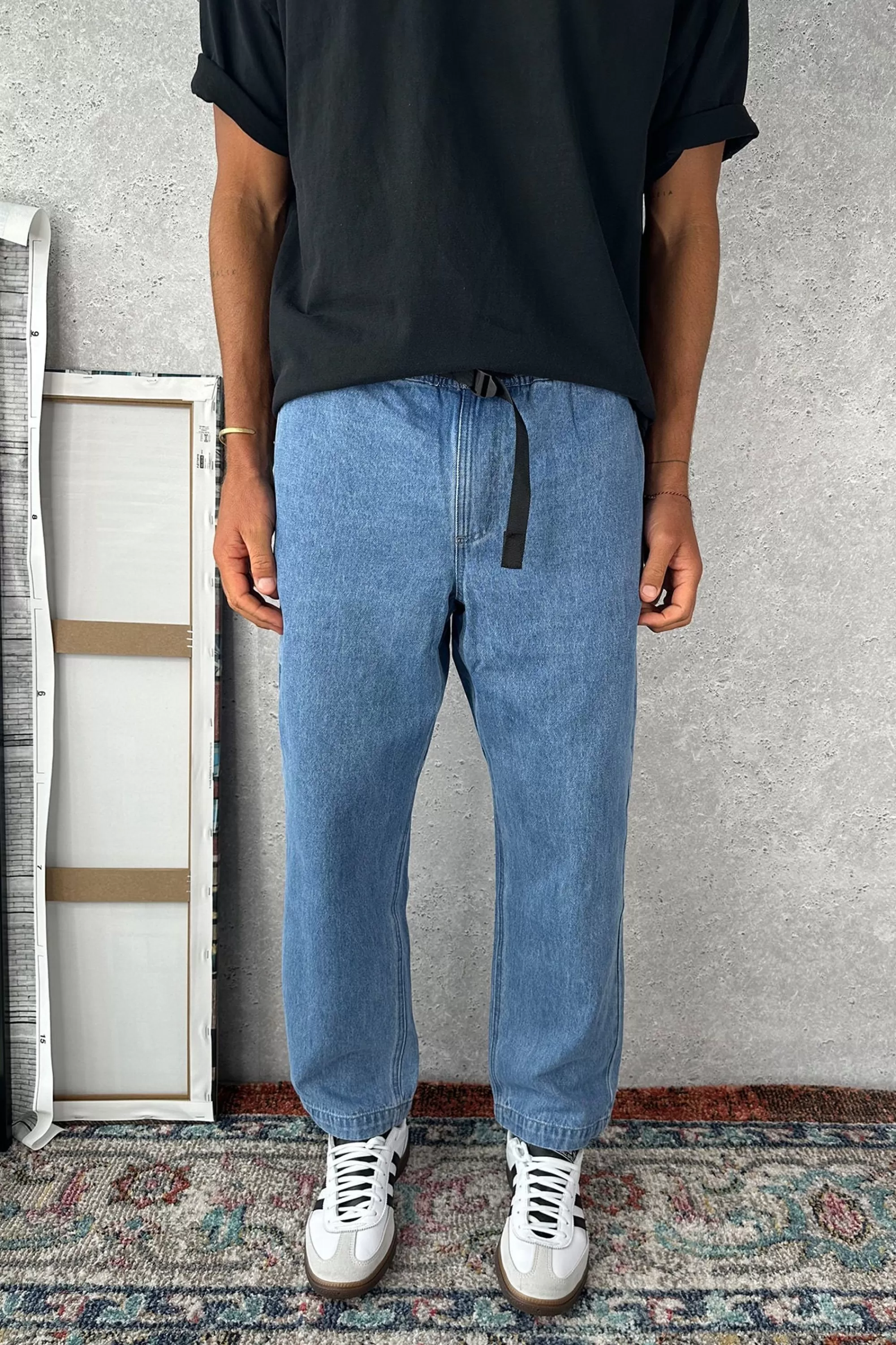 Denim>NTH Baggy Crop Pant Blue