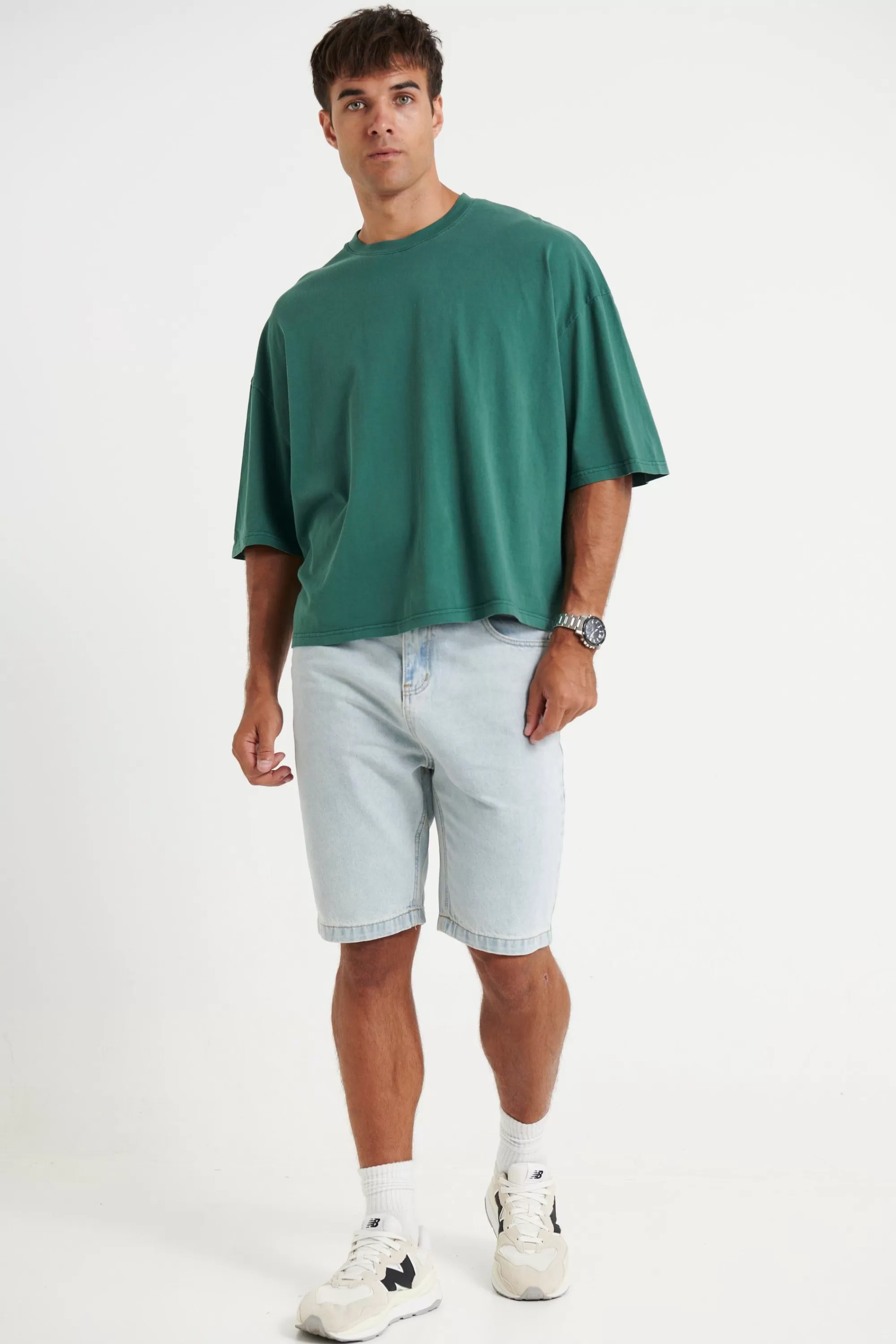 Tees>NTH Crop Box Tee Dark Green