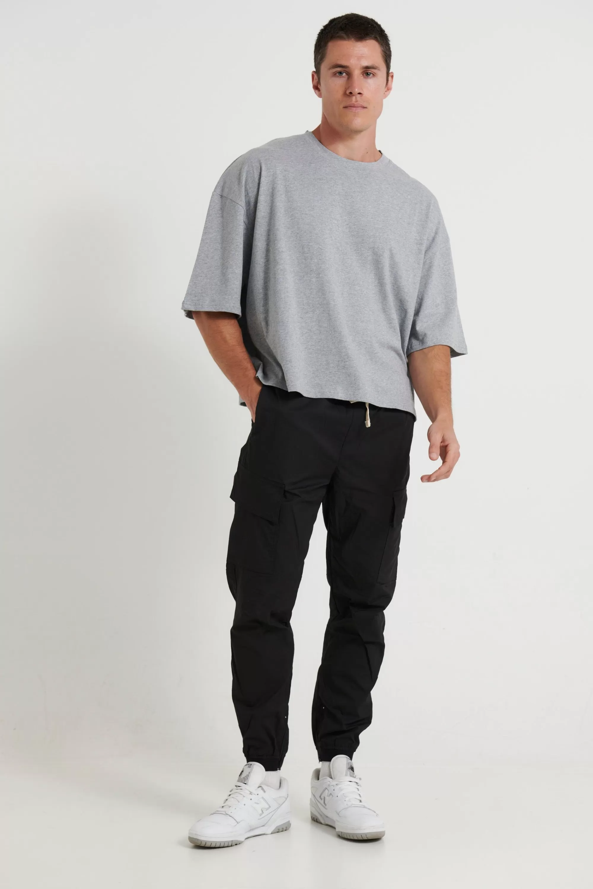 Tees>NTH Crop Box Tee Grey