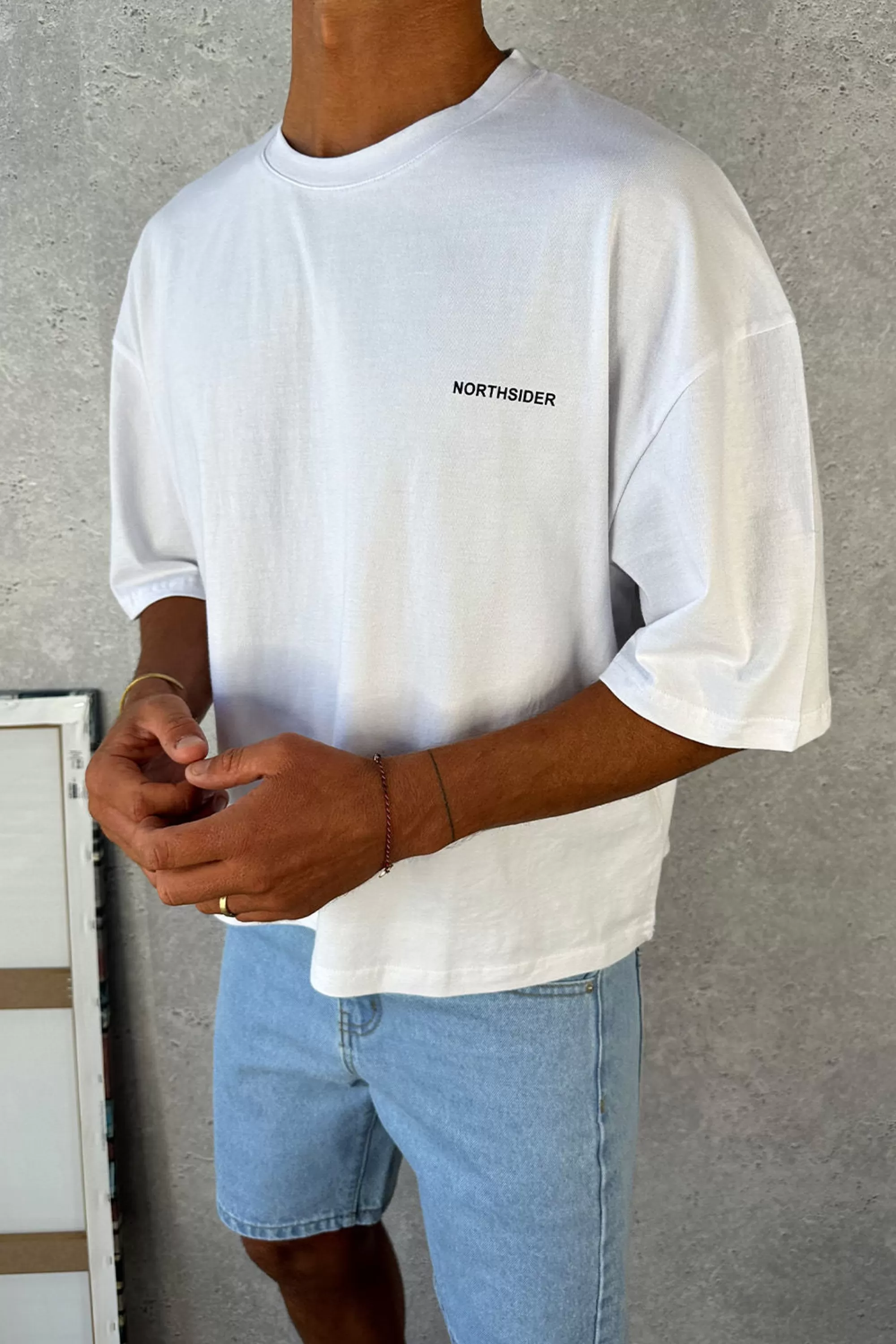 Tees>NTH Crop Box Tee Logo White