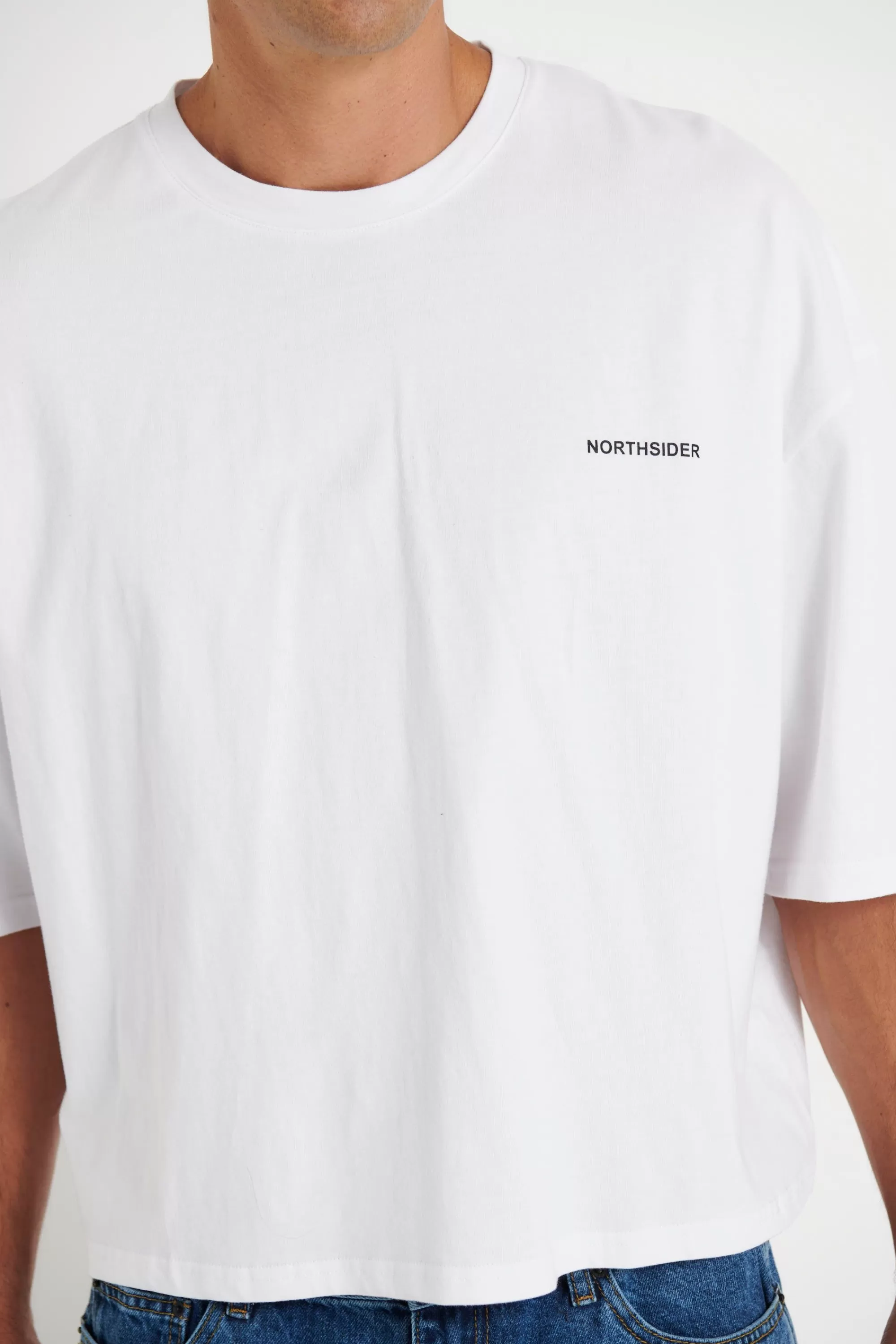 Tees>NTH Crop Box Tee Logo White