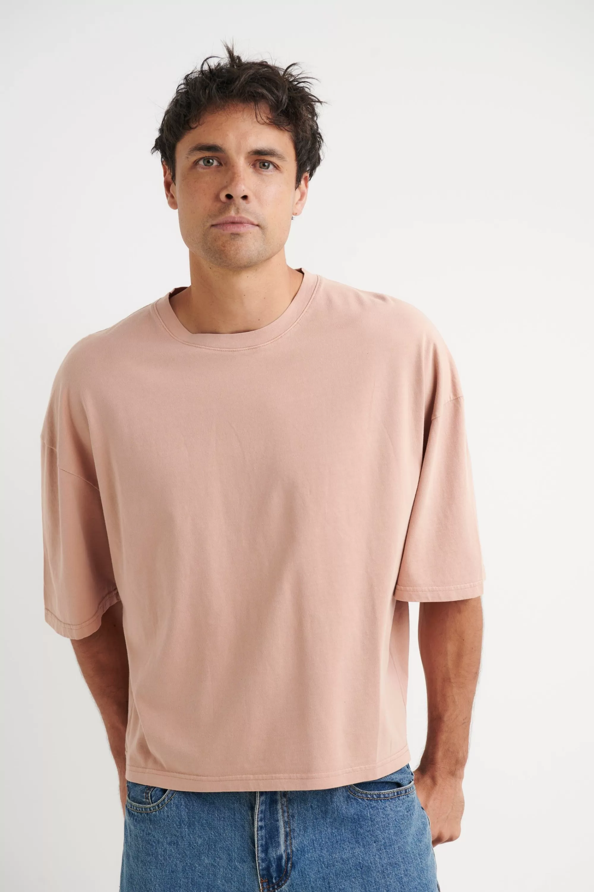 Tees>NTH Crop Box Tee Tan