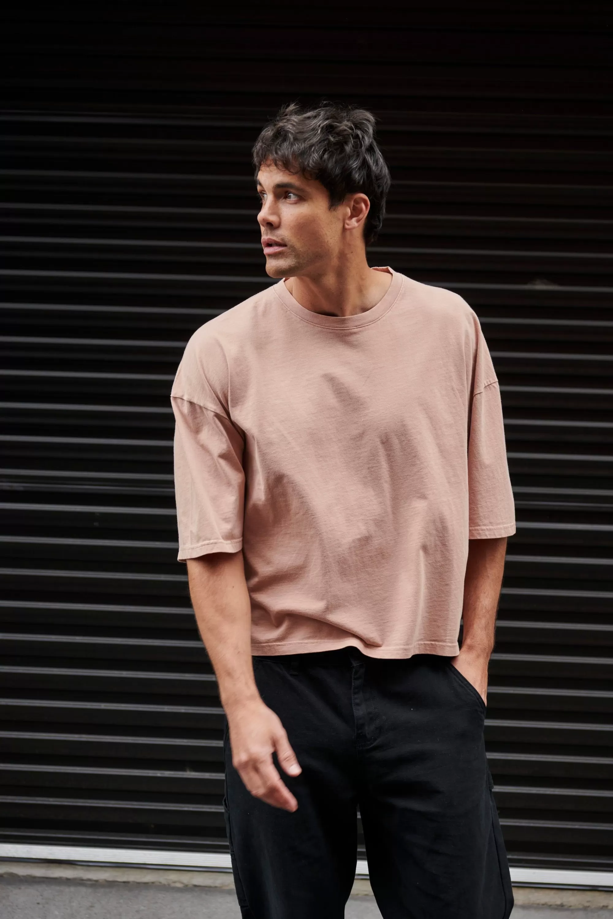 Tees>NTH Crop Box Tee Tan