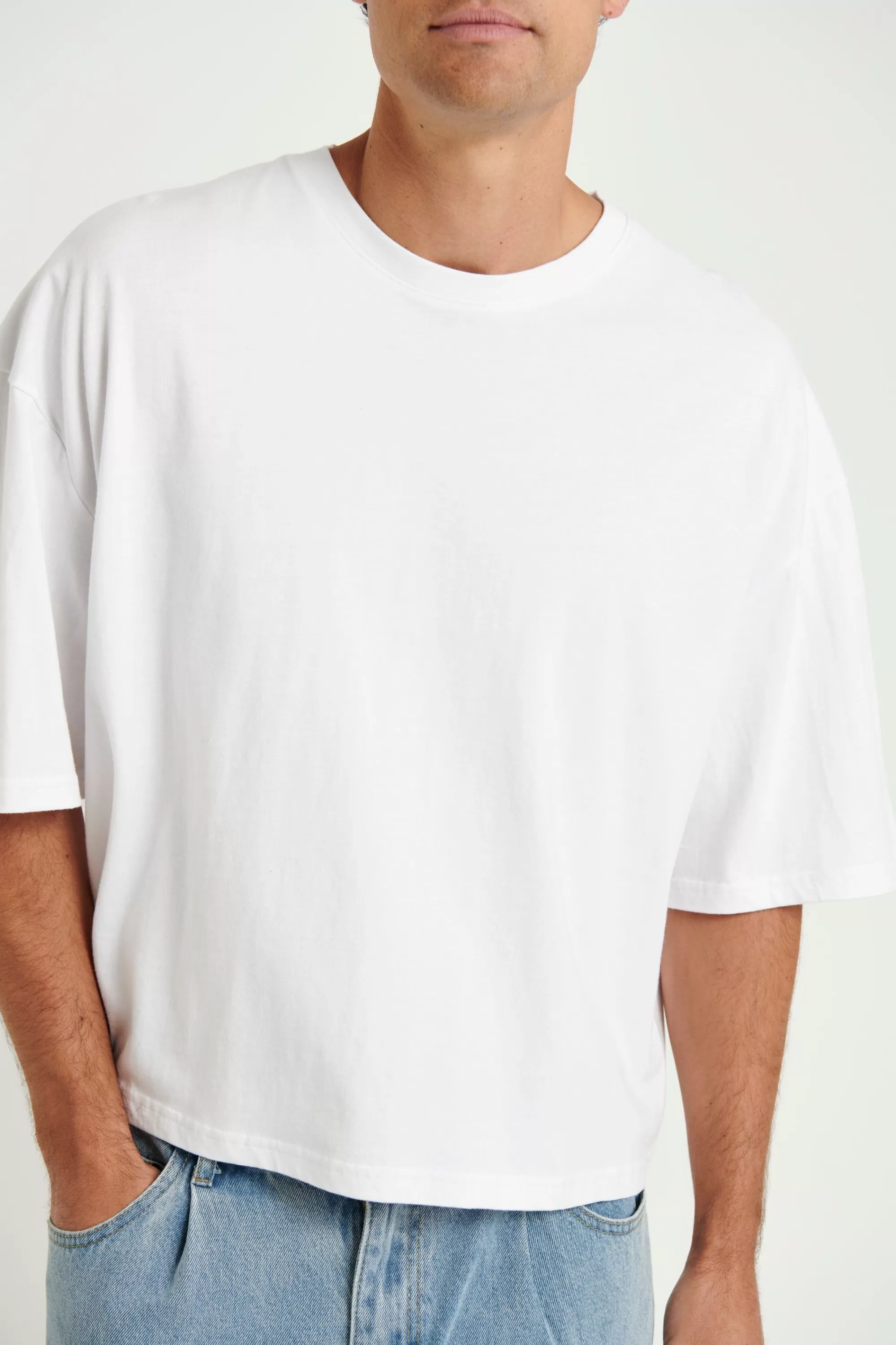 Tees>NTH Crop Box Tee White