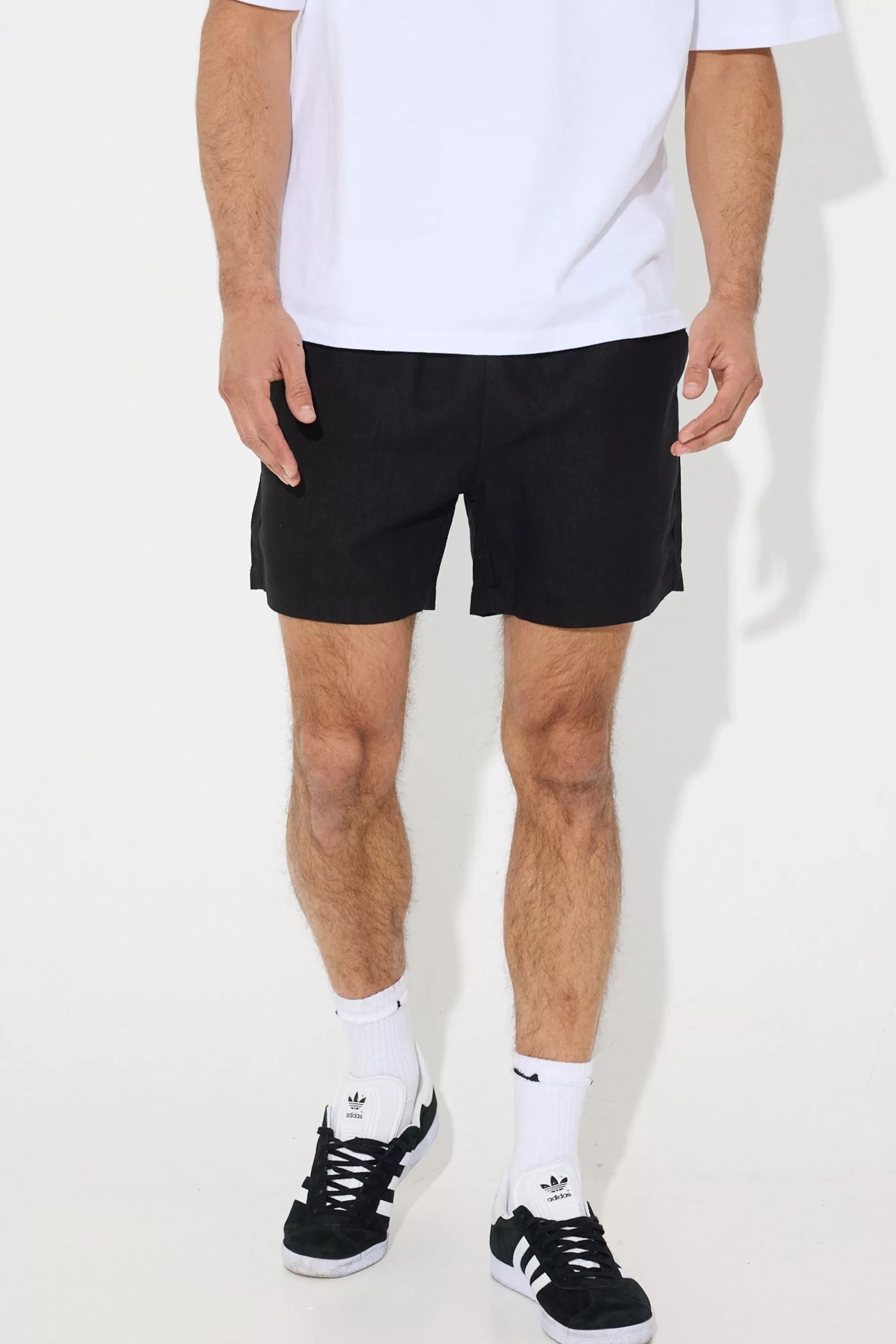 Shorts>NTH Felix Linen Short Black