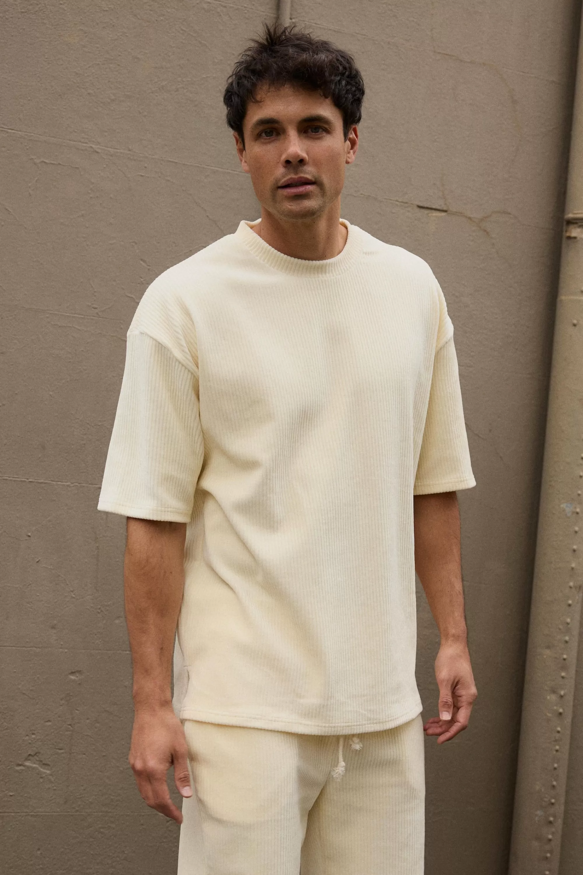 Tees>NTH Ribbed Cord Tee Ivory