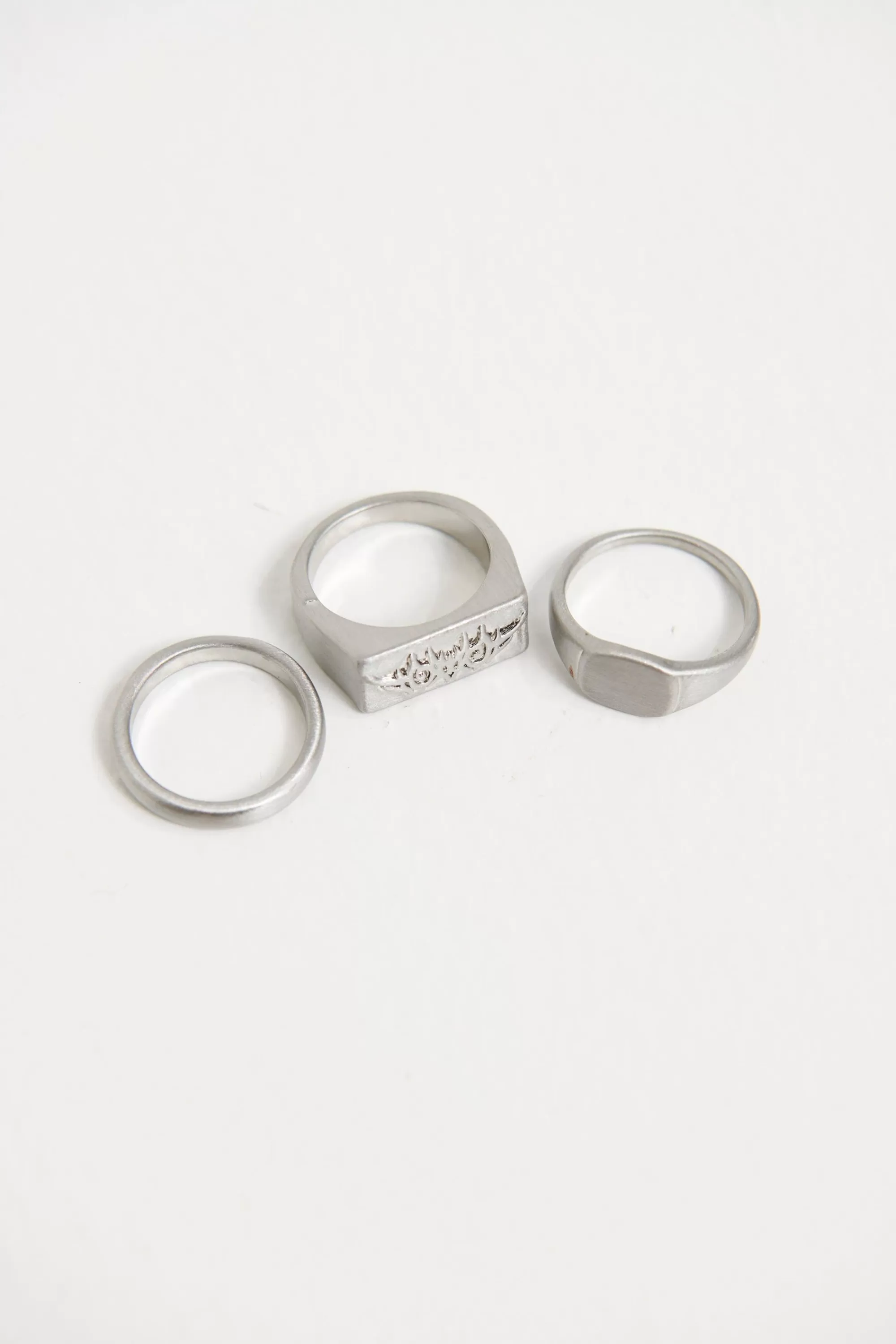 Accessories>Angel Whispers Nth Trio Ring Set Silver