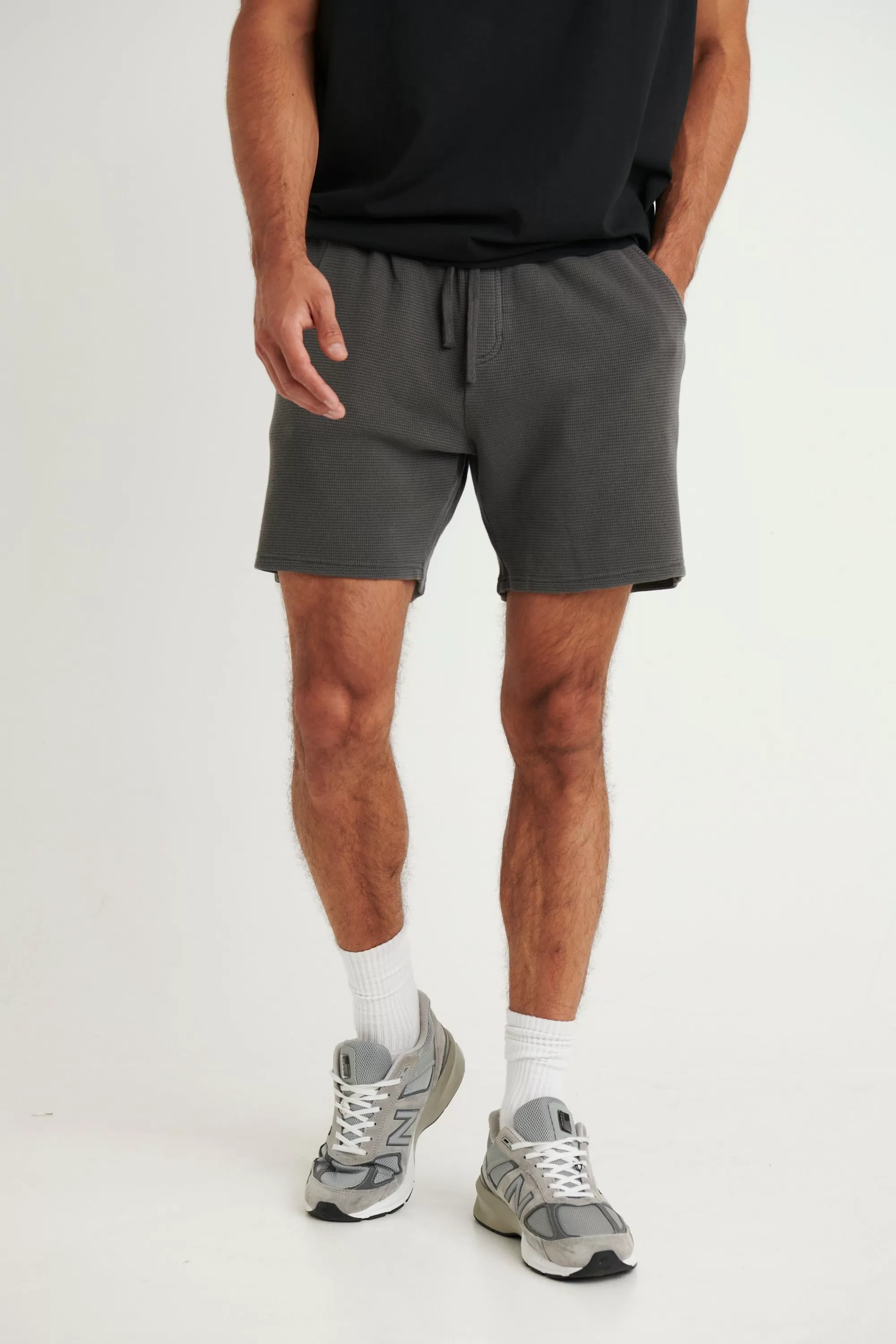 Shorts>NTH Waffle Short Charcoal