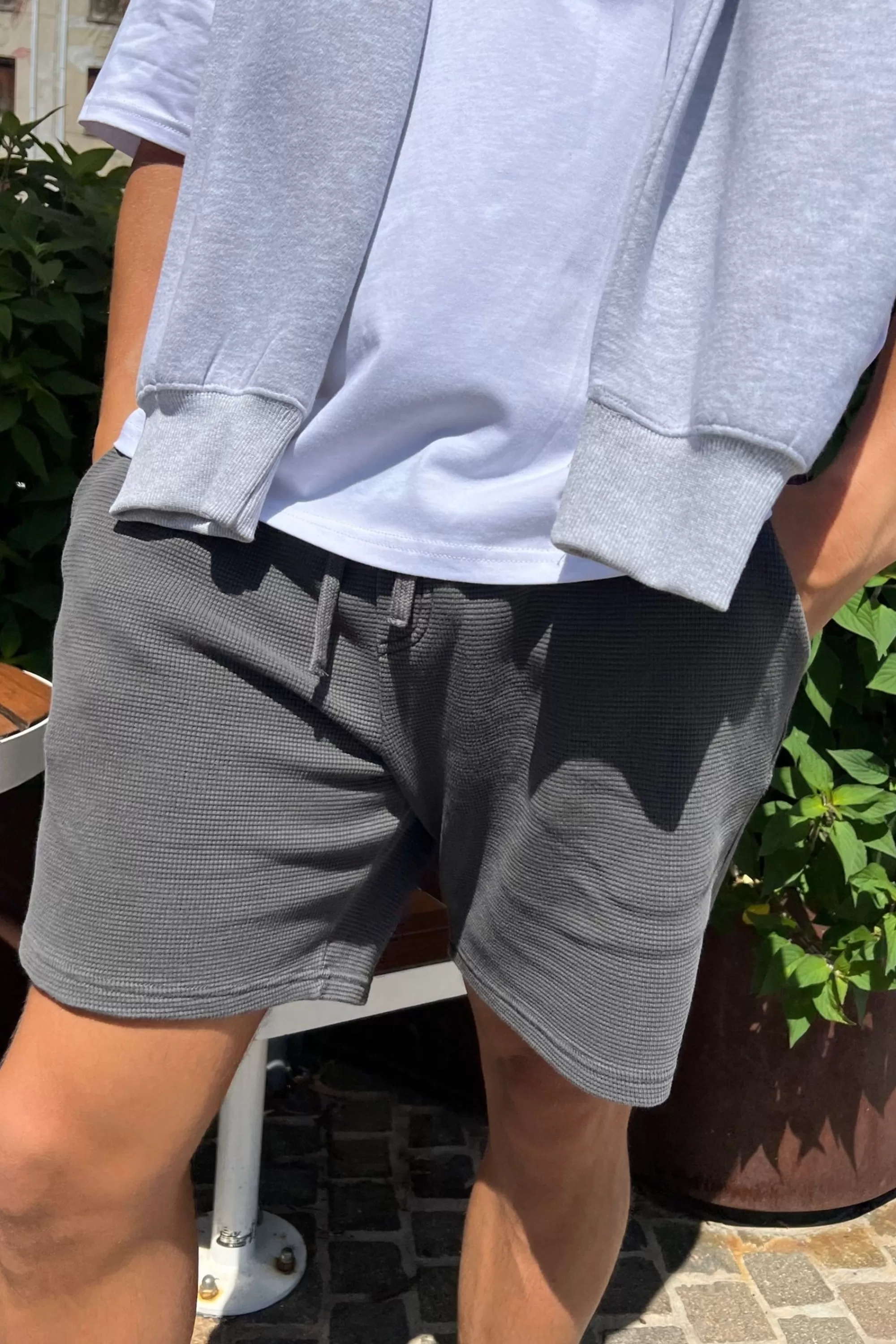 Shorts>NTH Waffle Short Charcoal