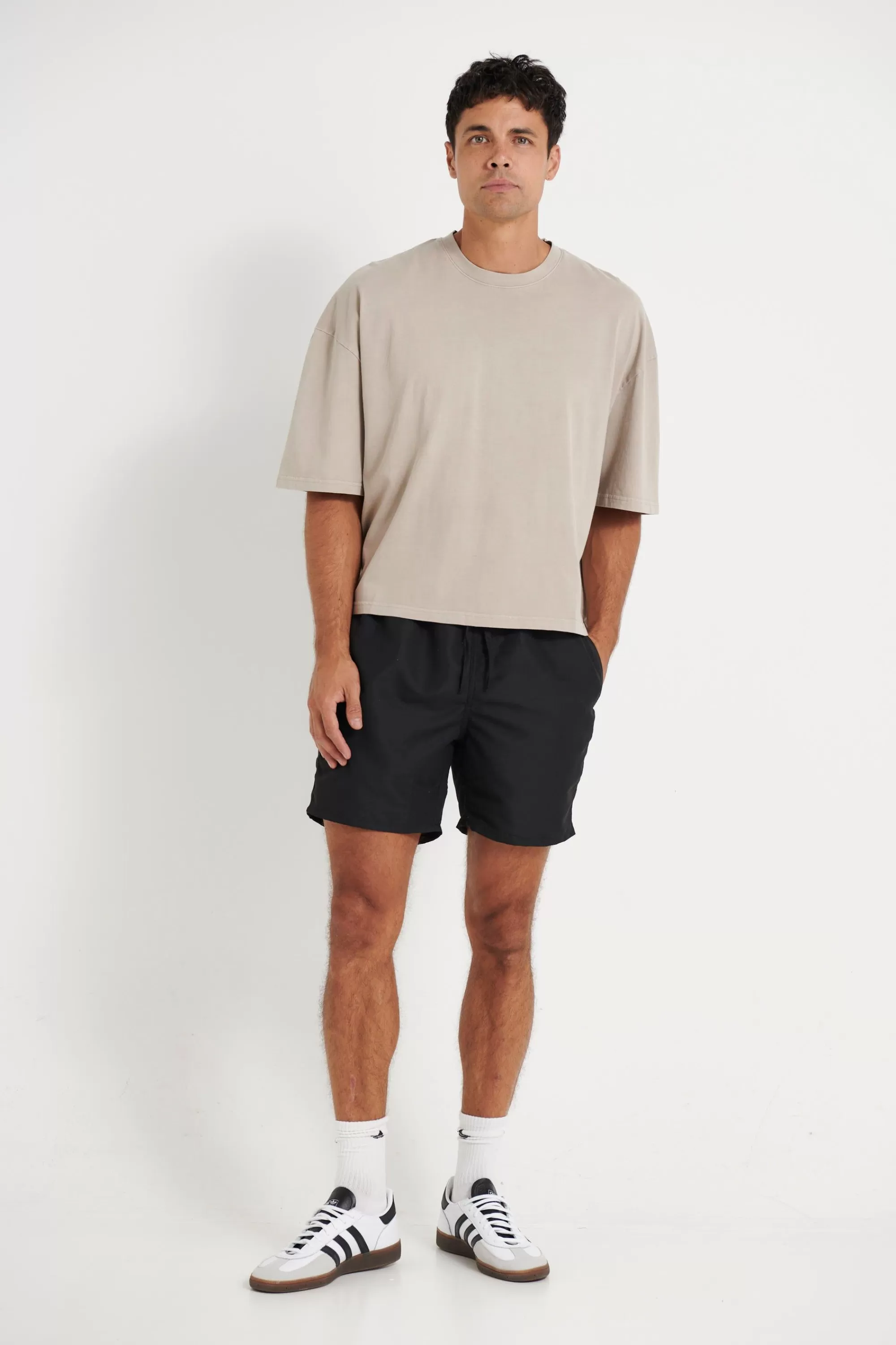 Shorts>Sampson and Taylor Nylon Drawcord Short Black