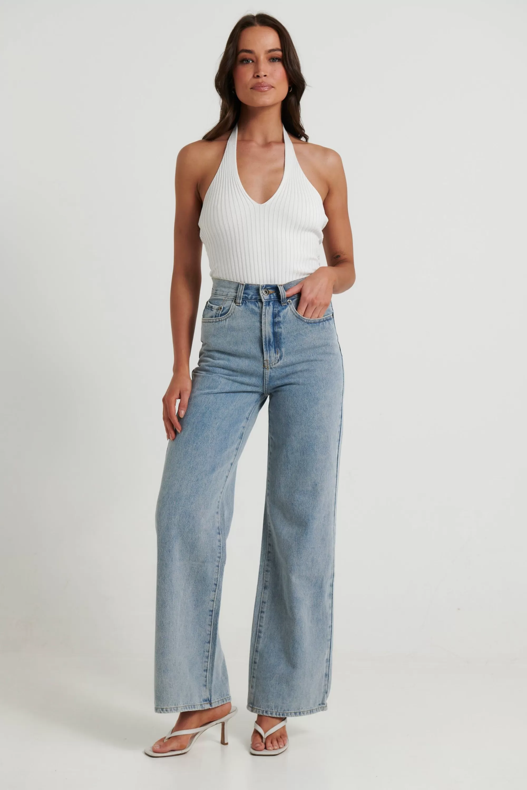 Pants>Top One Fashion Ophelia Jean Light Blue